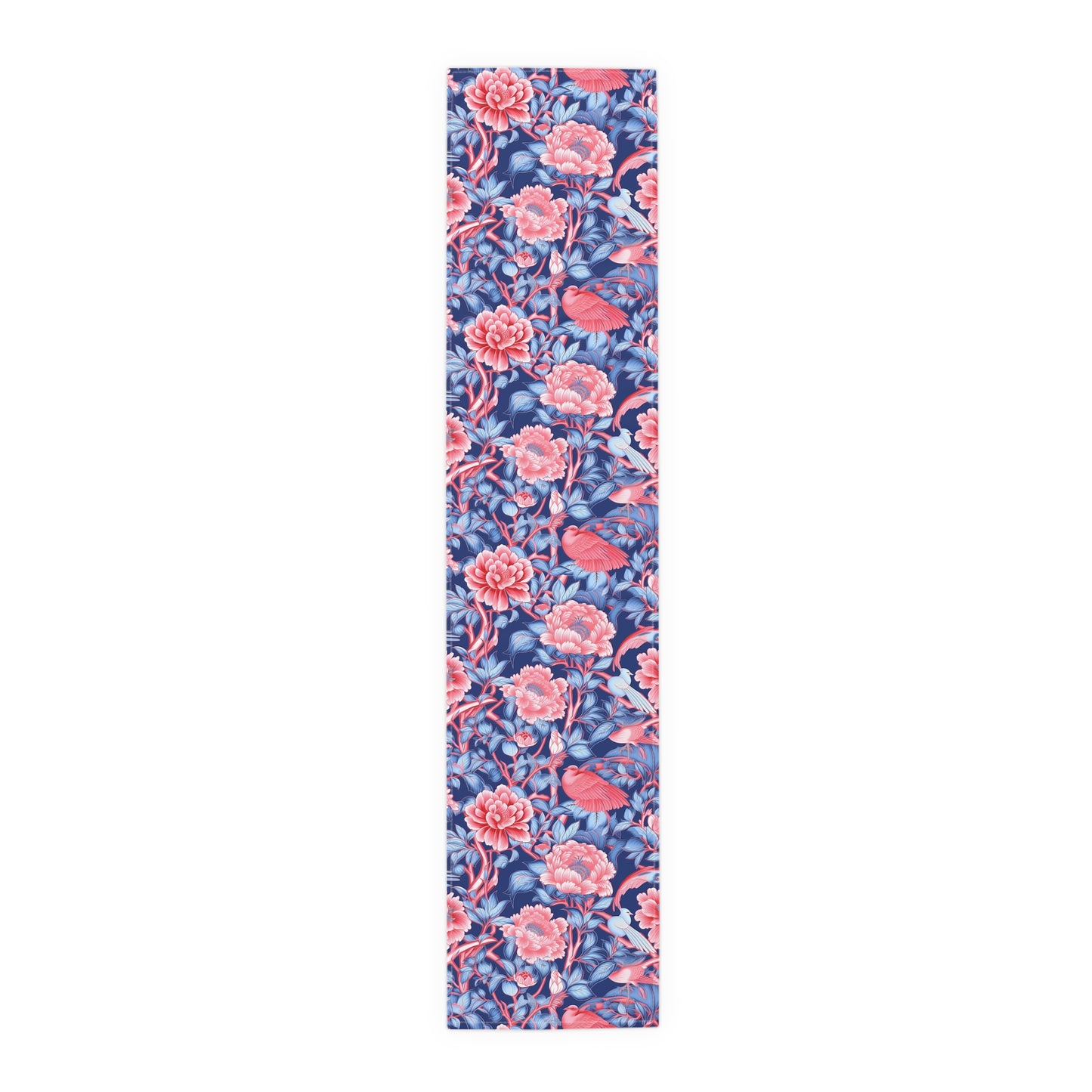 Chinoiserie Print Table Runner - Elegant Asian-Inspired Elegance, Cotton Twill or Polyester - Perfect for Cultural Home Decor