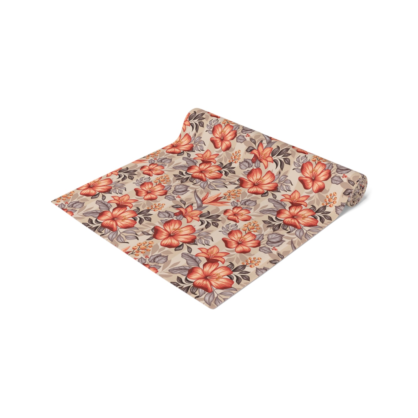 Boho Floral Table Runner - Vibrant Designs in Cotton Twill or Polyester - Ideal for Natural Home Decor