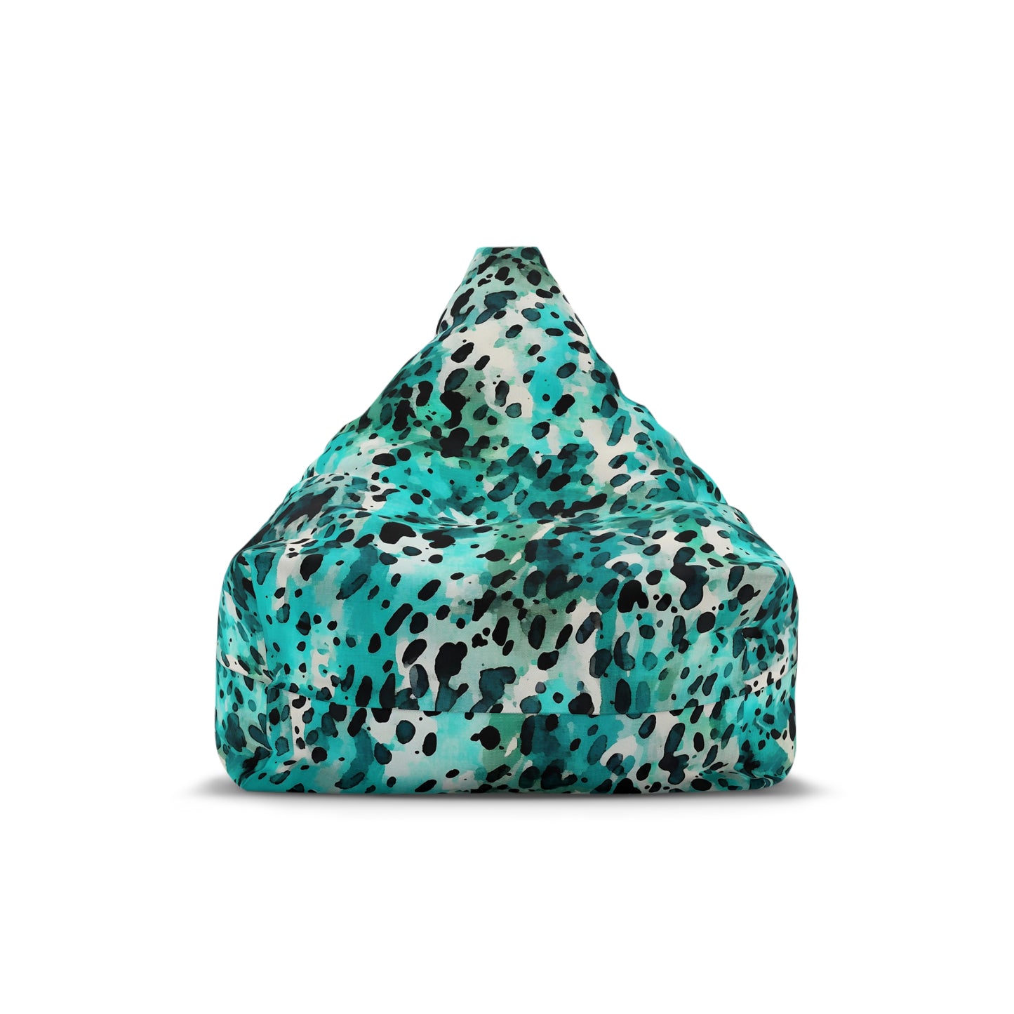 Cow Print Bean Bag Chair Cover - Durable Polyester, Locking Zipper, 2 Sizes