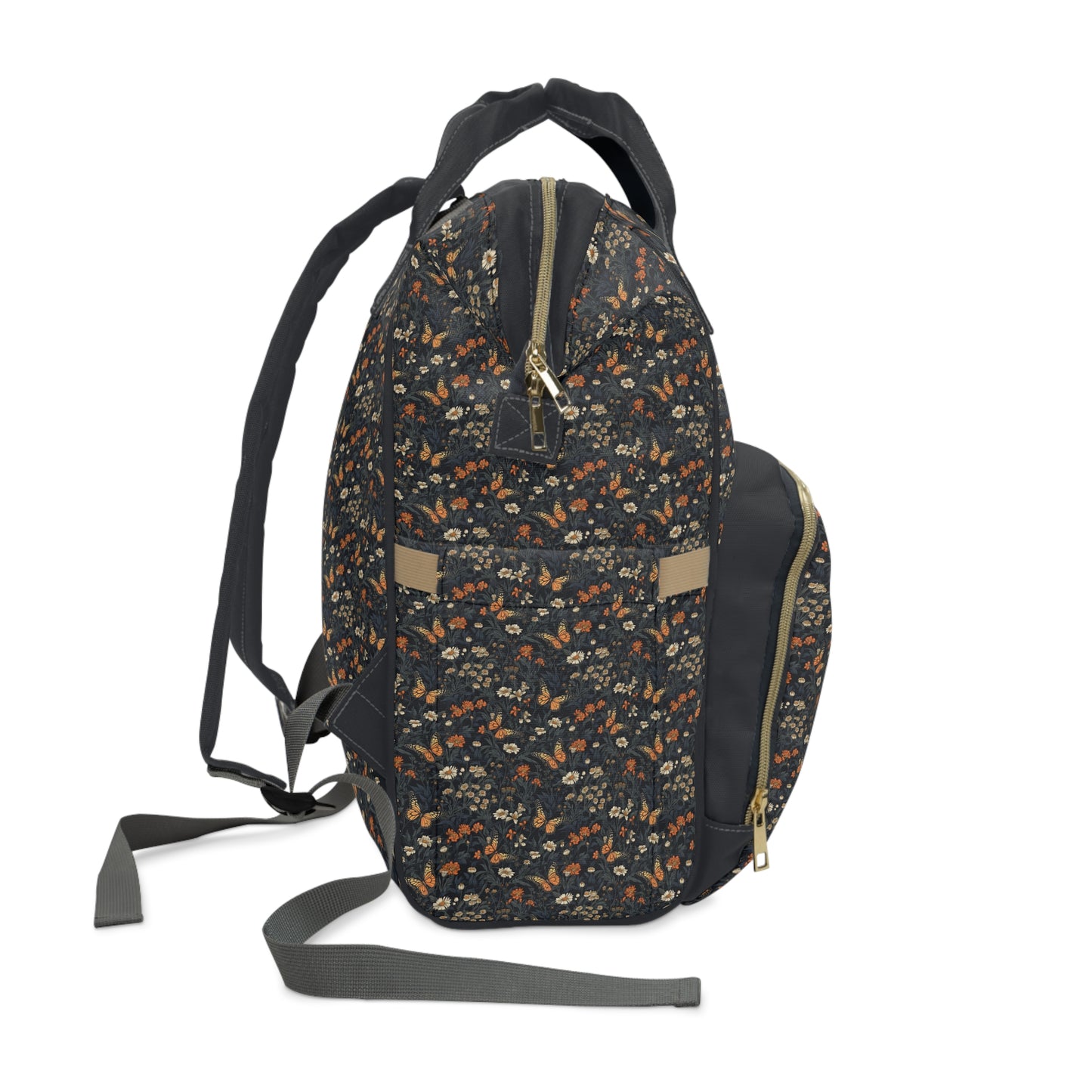 Elegant Butterfly Diaper Backpack - Lightweight & Durable Nylon Baby Bag with Beautiful Butterfly Motifs, Ideal for On-The-Go Parents