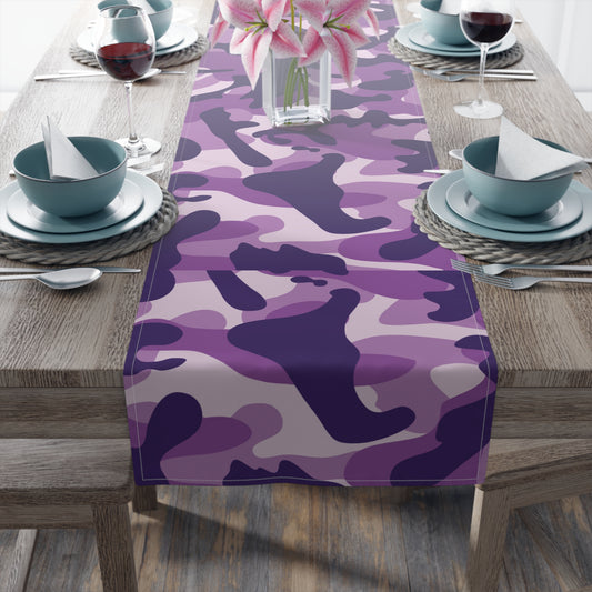 Camouflage Table Runner - Durable Cotton Twill or Polyester - Perfect for Outdoor Enthusiasts & Home Decor