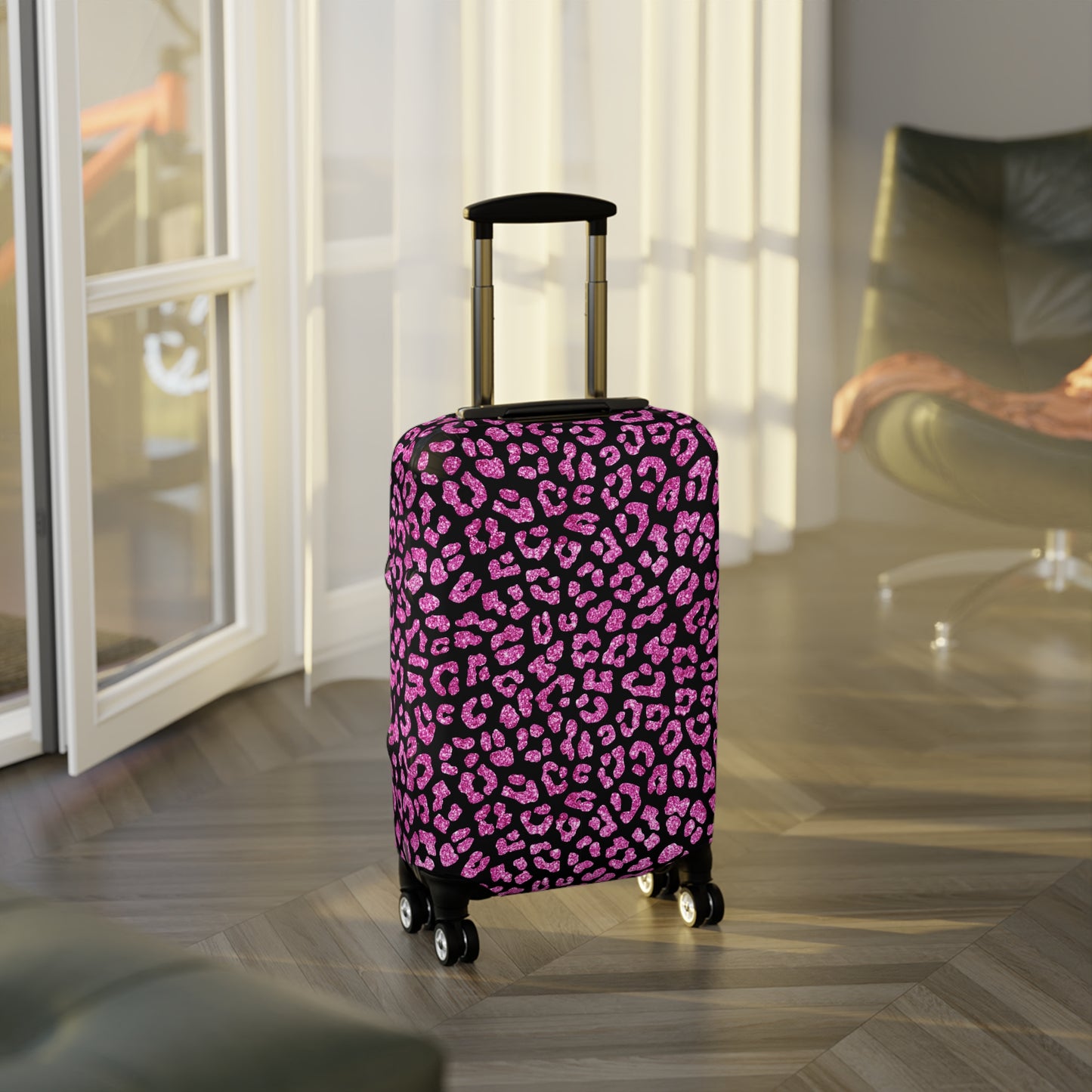 Leopard Print Luggage Cover - Animal Print Suitcase Protector