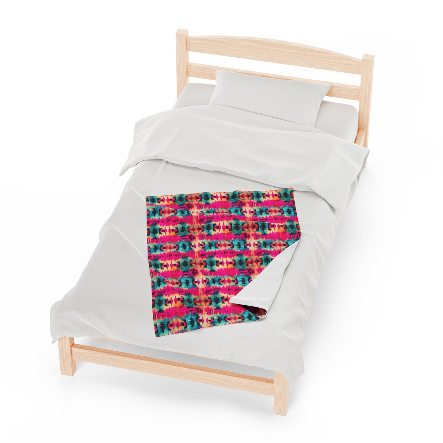 Aztec Velveteen Plush Blanket | Soft, Luxurious, Cultural, and Comforting | Available in Multiple Sizes