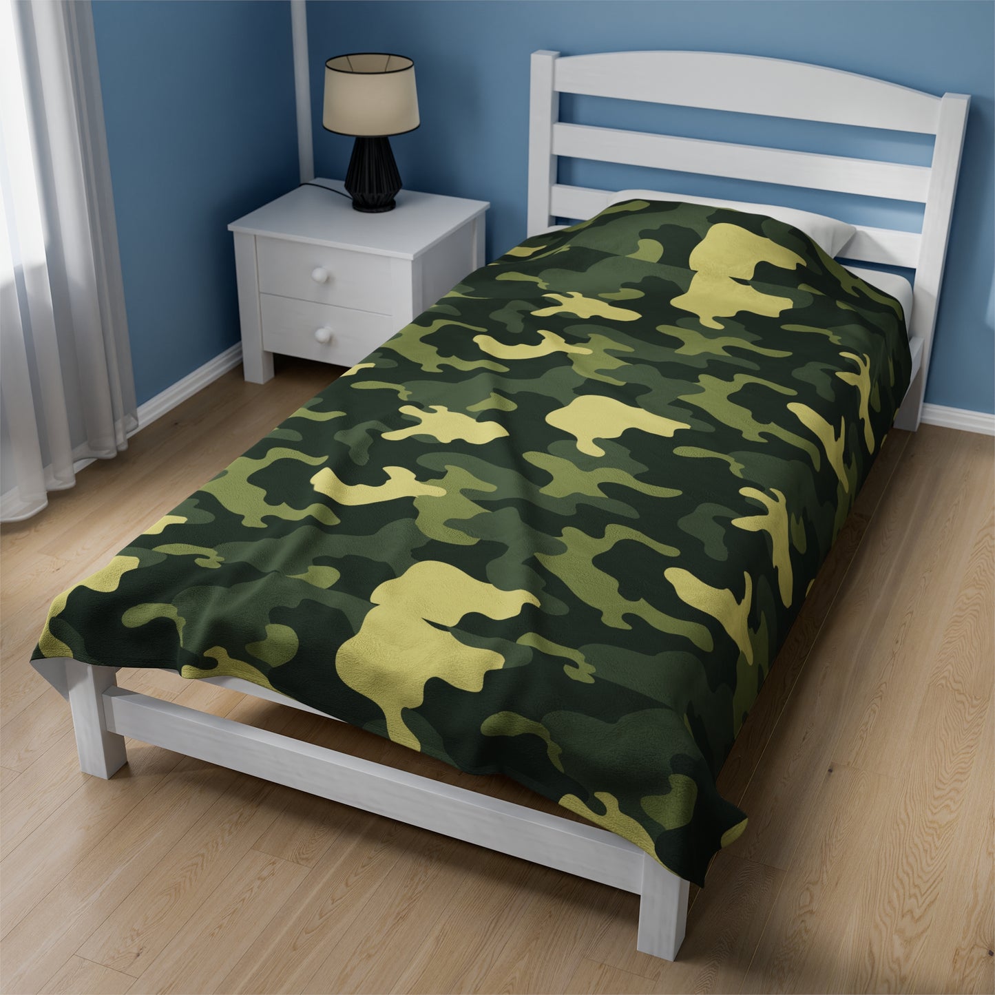 Camouflage Velveteen Plush Blanket | Soft, Rugged, Luxurious and Comforting | Available in Multiple Sizes