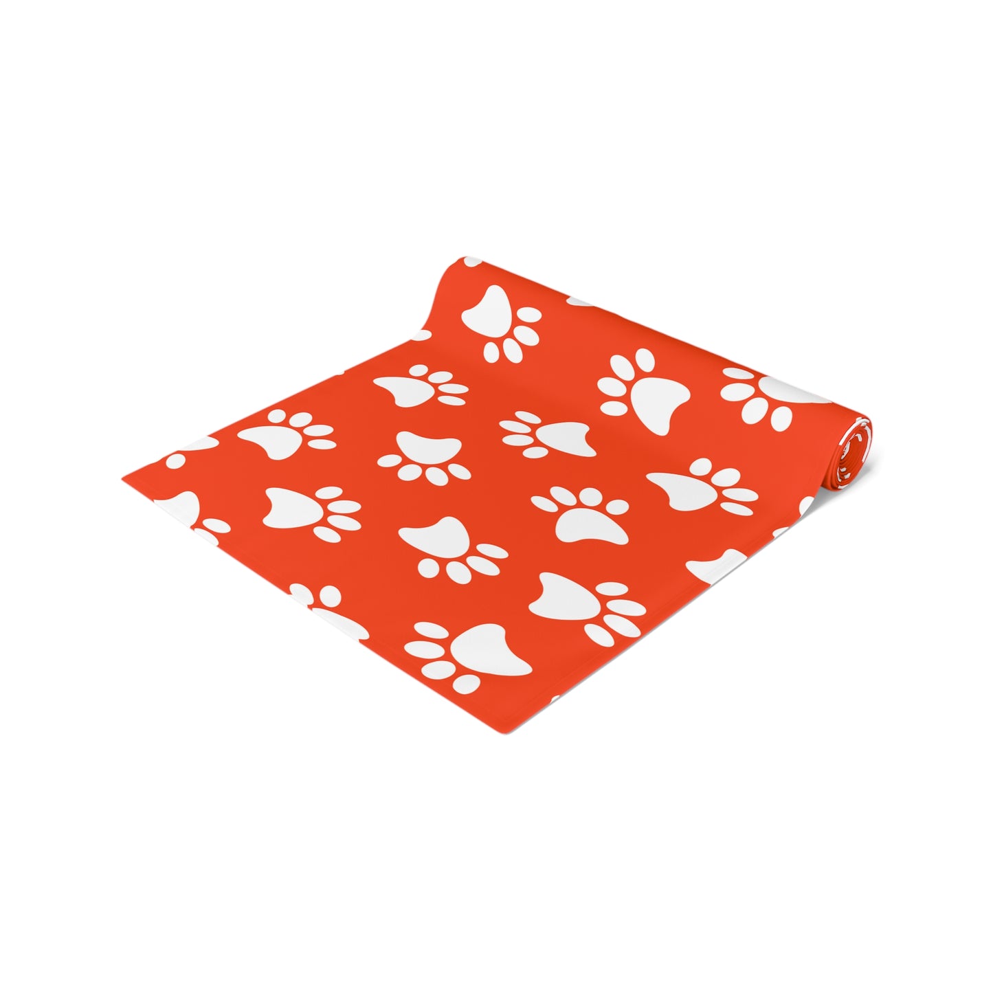 Paw Print Table Runner - Cozy Pet-Themed Decor, Cotton Twill or Polyester - Perfect for Animal Lovers
