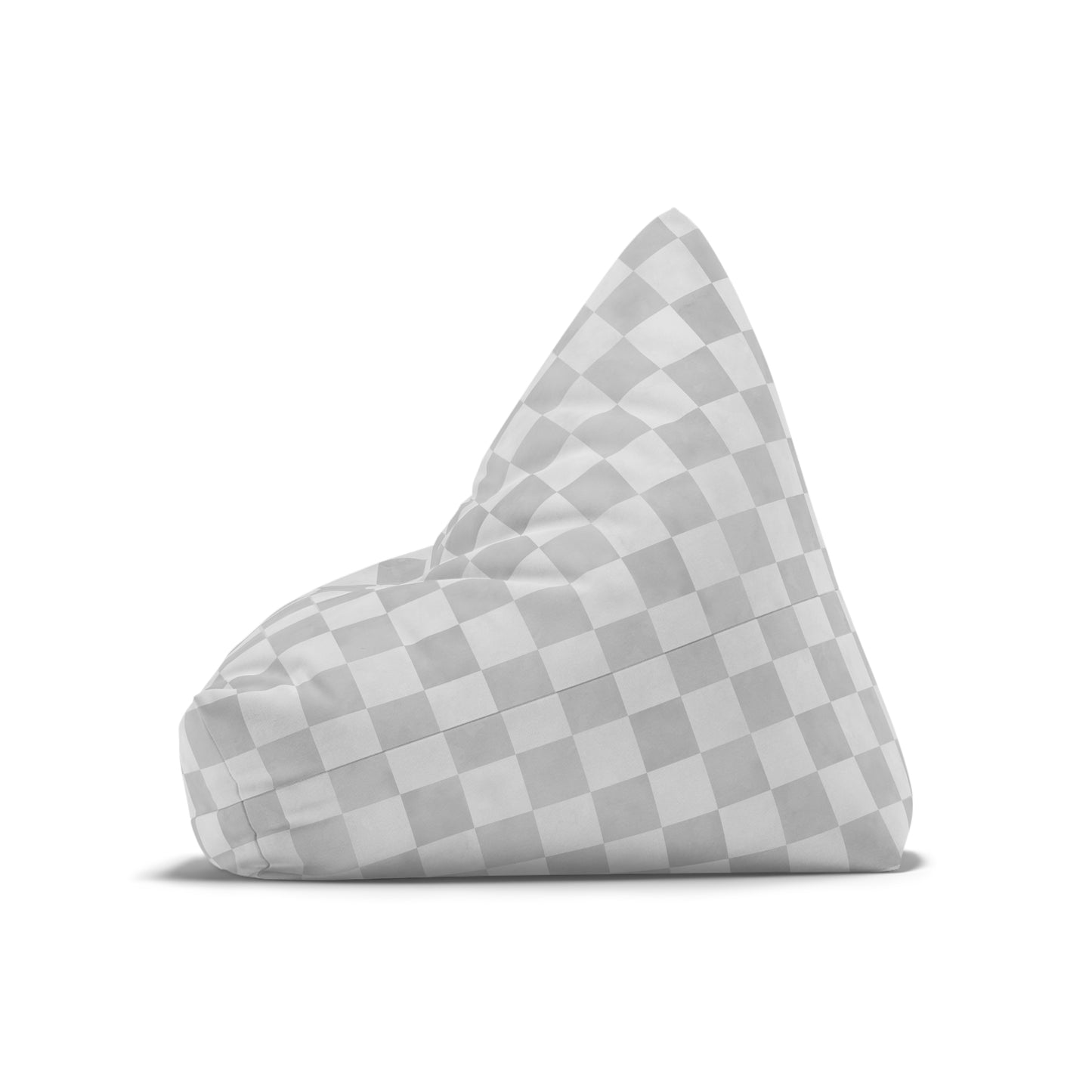 Pastel Checkers Bean Bag Chair Cover - Soft-Touch Polyester Slipcover with Secure Zip