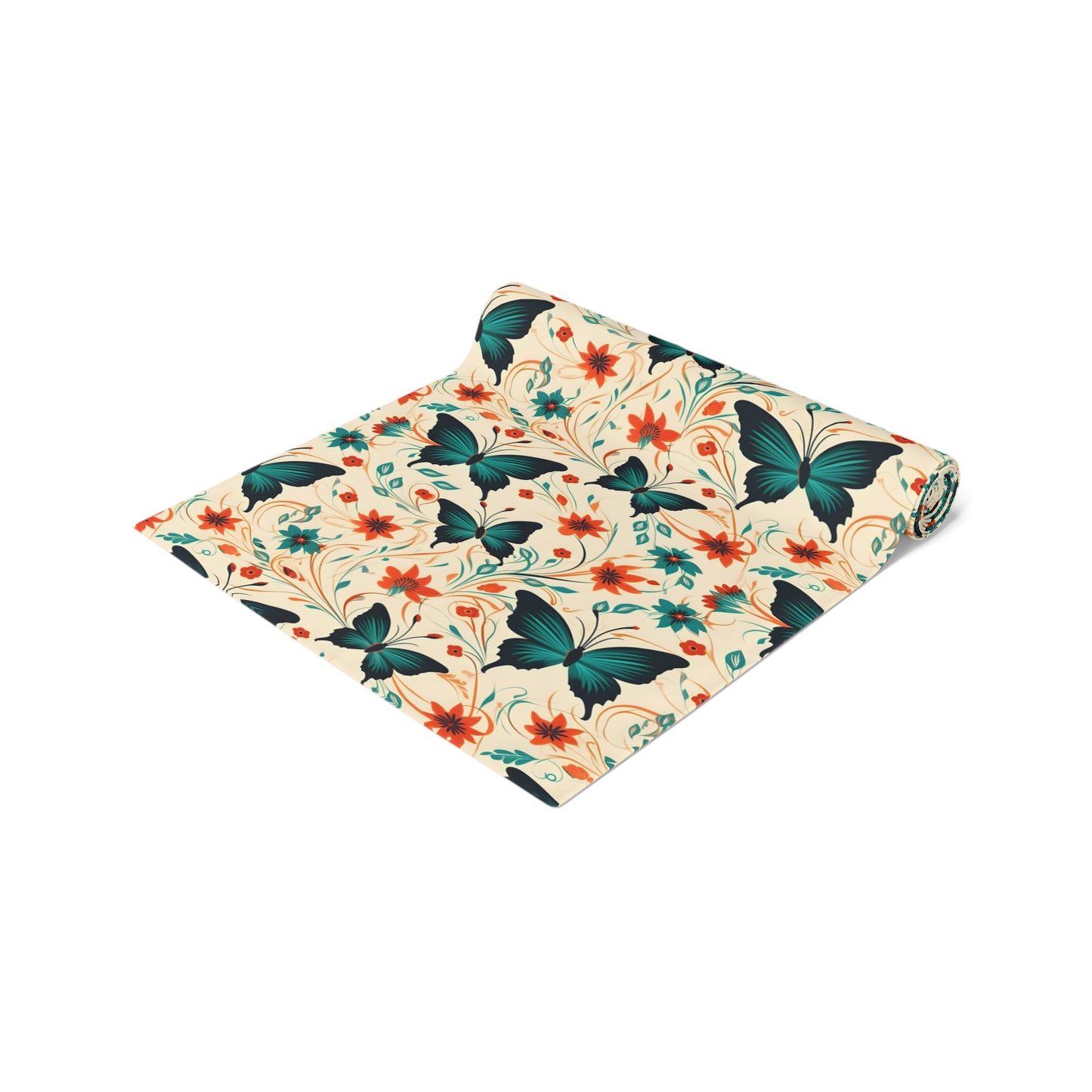 Butterfly Table Runner - Vibrant Patterns, Cotton Twill or Polyester - Perfect for Home Decor & Unique Gifts