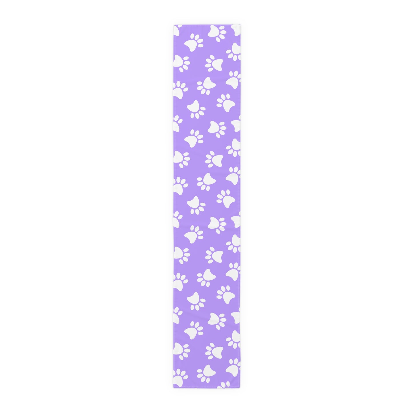 Paw Print Table Runner - Cozy Pet-Themed Decor, Cotton Twill or Polyester - Perfect for Animal Lovers