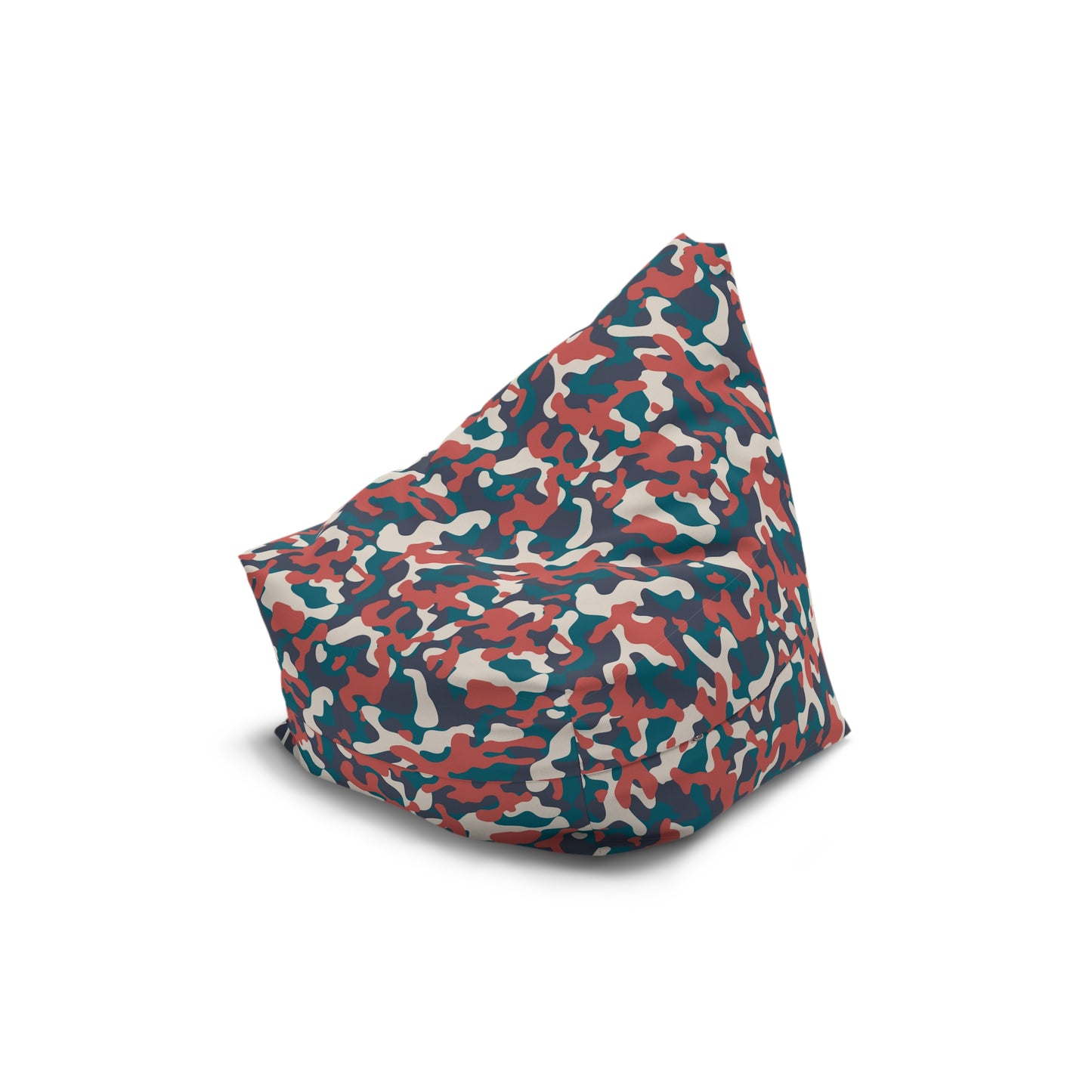 Camouflage Bean Bag Chair Cover - Durable Polyester, Locking Zipper, 2 Sizes Camo Bean Bag Cover