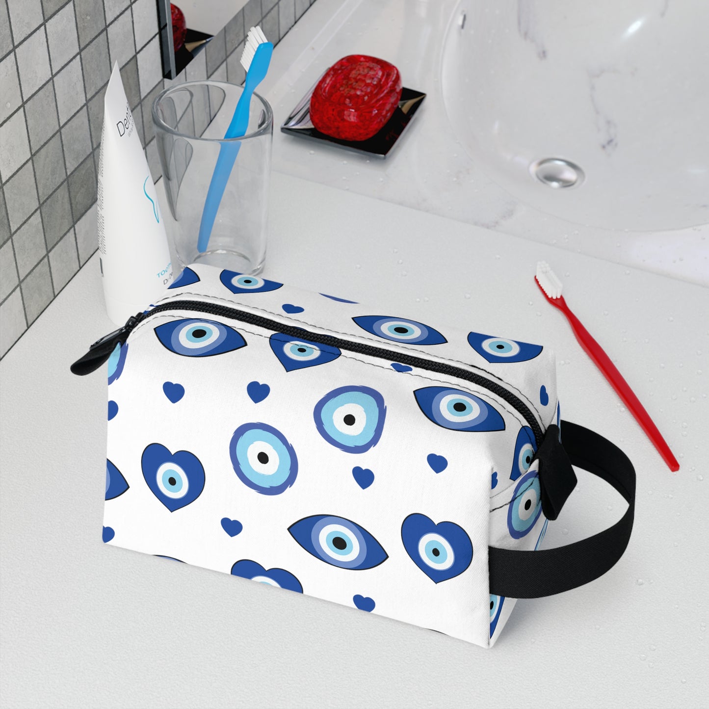 Evil Eye Toiletry Bag | Protective & Water-Resistant Organizer | Ideal for Travel, Camping, College