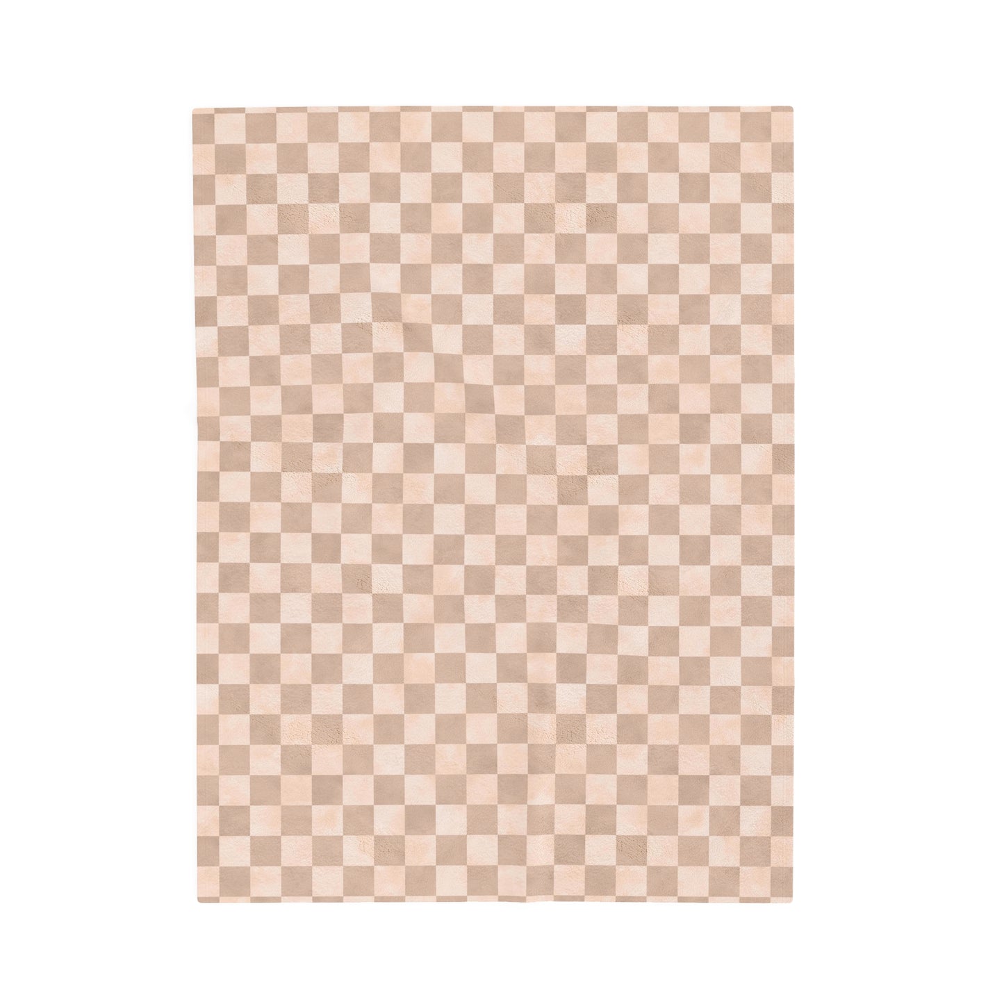 Pastel Checkers Velveteen Plush Blanket | Soft, Trendy, Luxurious and Comforting | Available in Multiple Sizes