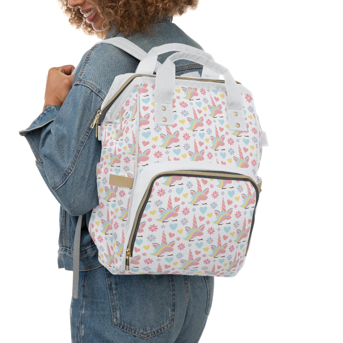 Multifunctional Unicorn Diaper Backpack - Magical Storage Solution for Busy Parents