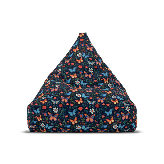 Butterfly Bean Bag Chair Cover - Durable Polyester, Locking Zipper, 2 Sizes