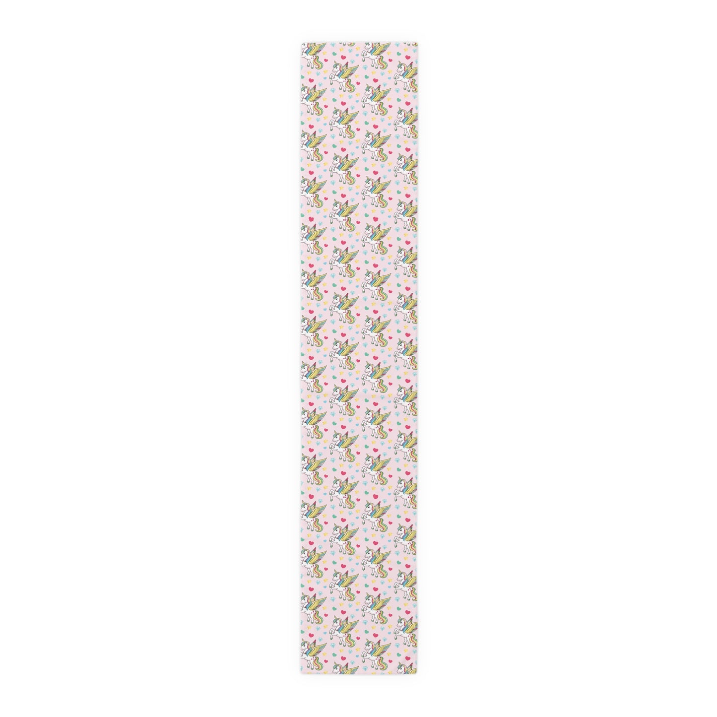 Unicorn Print Table Runner - Magical Elegance, Cotton Twill or Polyester - Perfect for Whimsical & Fantasy Home Decor