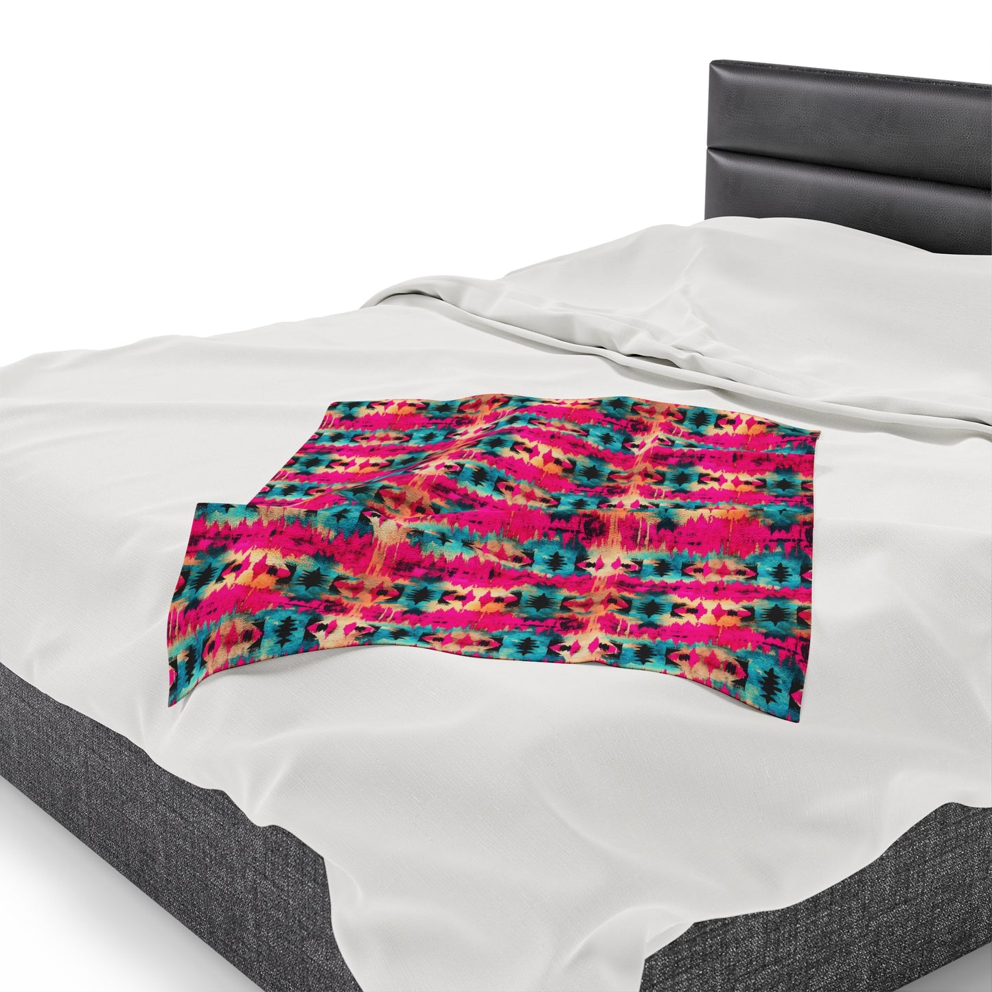 Aztec Velveteen Plush Blanket | Soft, Luxurious, Cultural, and Comforting | Available in Multiple Sizes