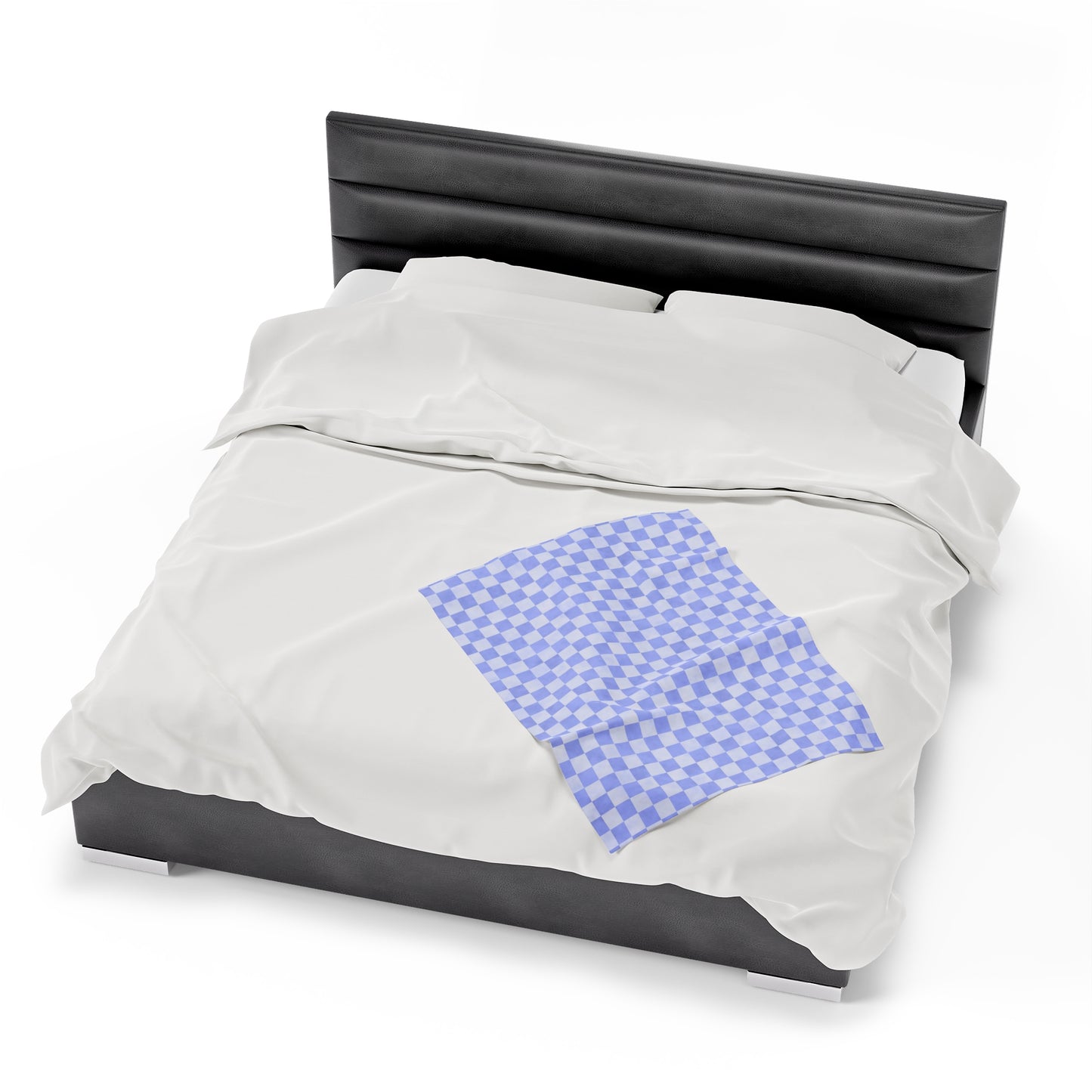 Pastel Checkers Velveteen Plush Blanket | Soft, Trendy, Luxurious and Comforting | Available in Multiple Sizes
