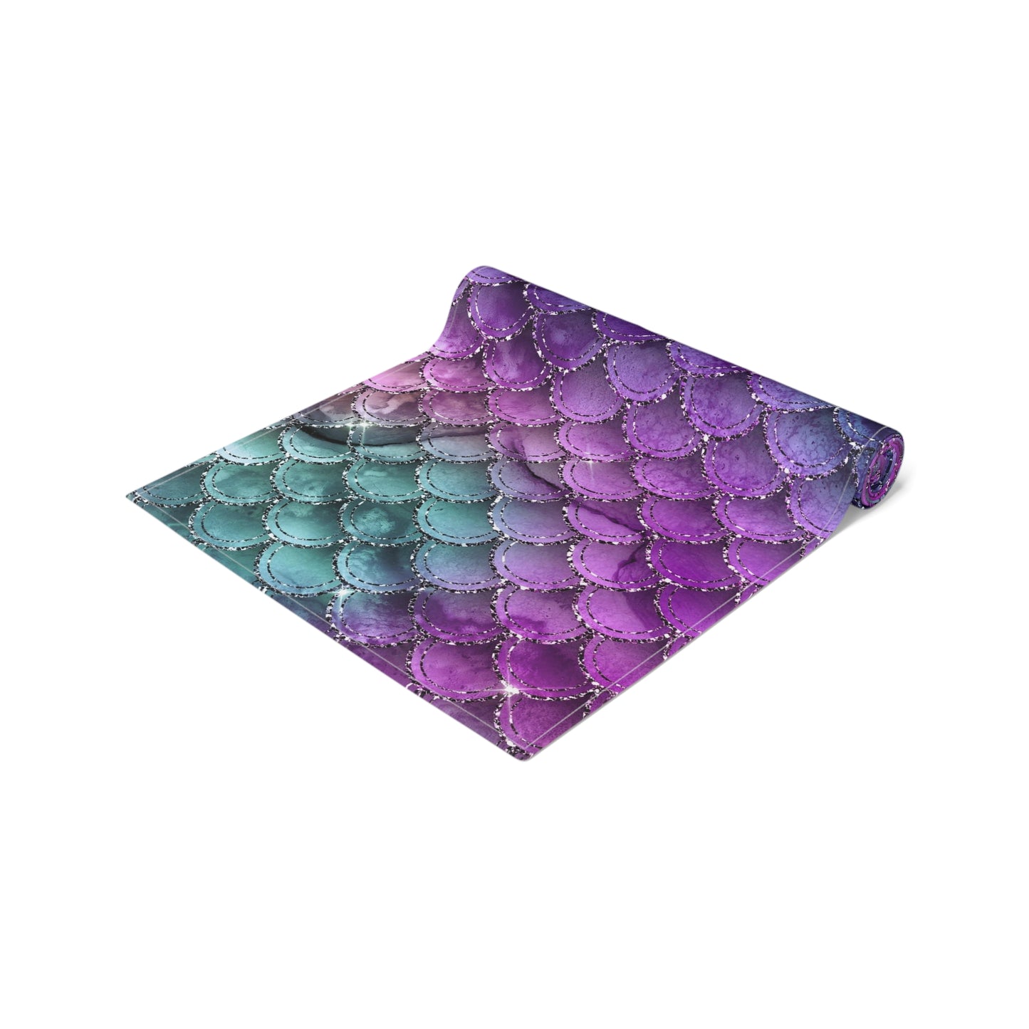 Mermaid Print Table Runner - Mystical Sea Charm, Cotton Twill or Polyester - Perfect for Enchanting Home Decor