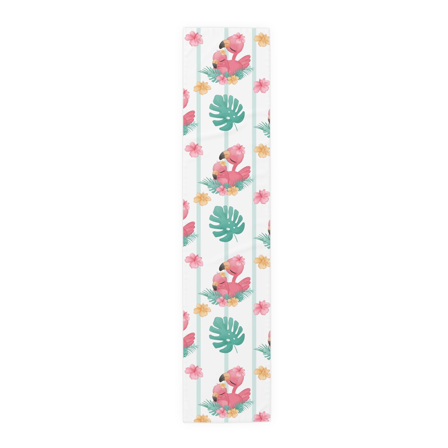Flamingo Print Table Runner - Vibrant Elegance, Cotton Twill or Polyester - Perfect for Tropical Home Decor