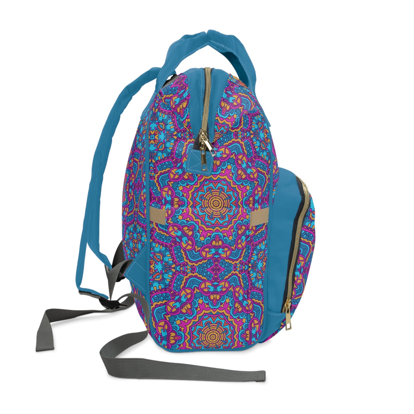 Mandala Diaper Backpack - Artistic & Multifunctional Baby Bag with Mandala Patterns, Ideal for Stylish Parents