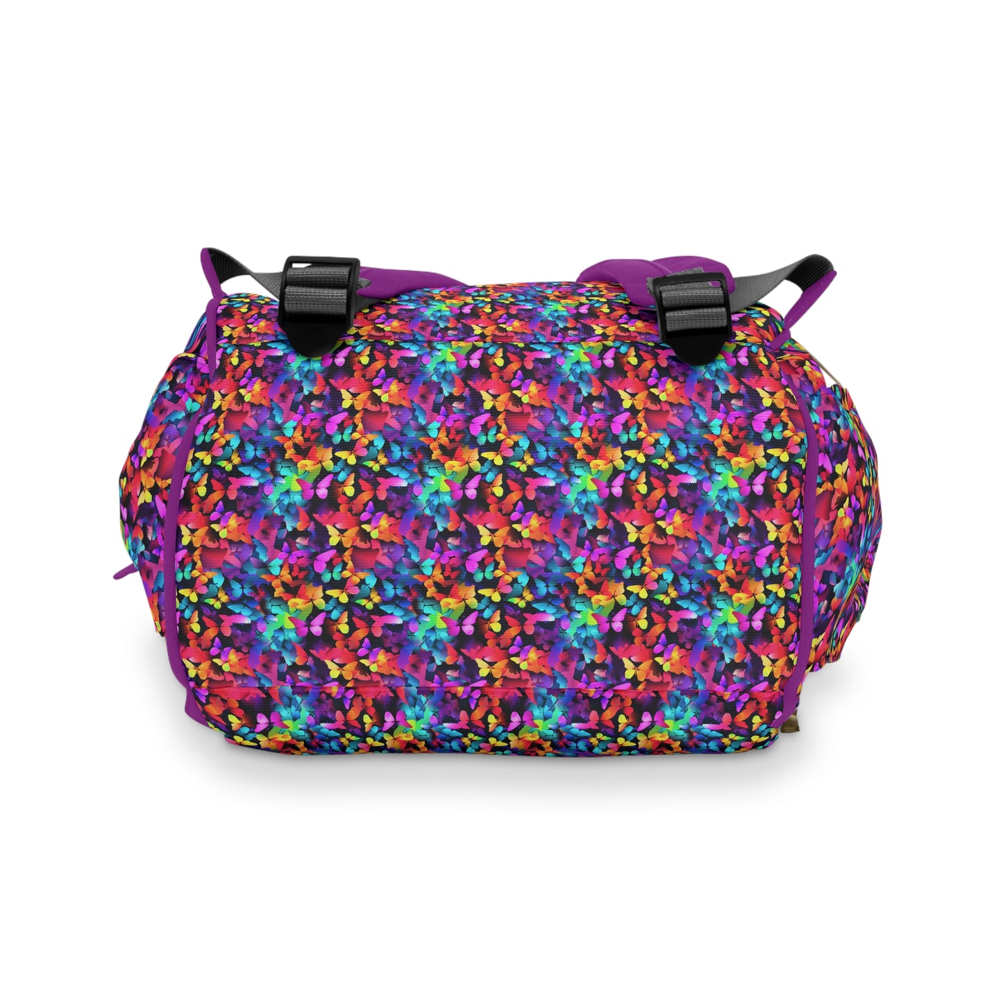 Elegant Butterfly Diaper Backpack - Lightweight & Durable Nylon Baby Bag with Beautiful Butterfly Motifs, Ideal for On-The-Go Parents