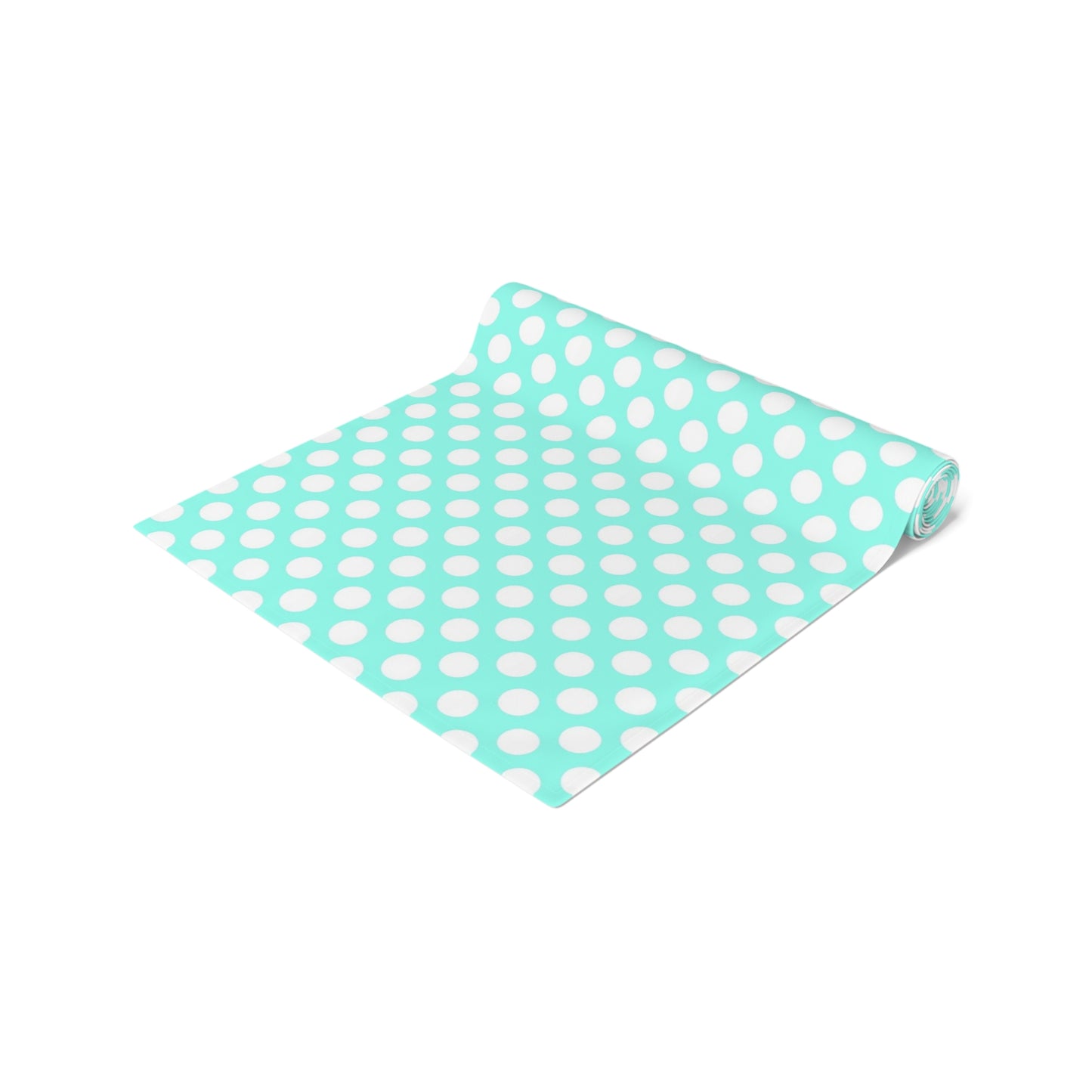 Pastel Polka Dot Table Runner - Soft Elegance, Cotton Twill or Polyester - Perfect for Playful & Light Home Decor