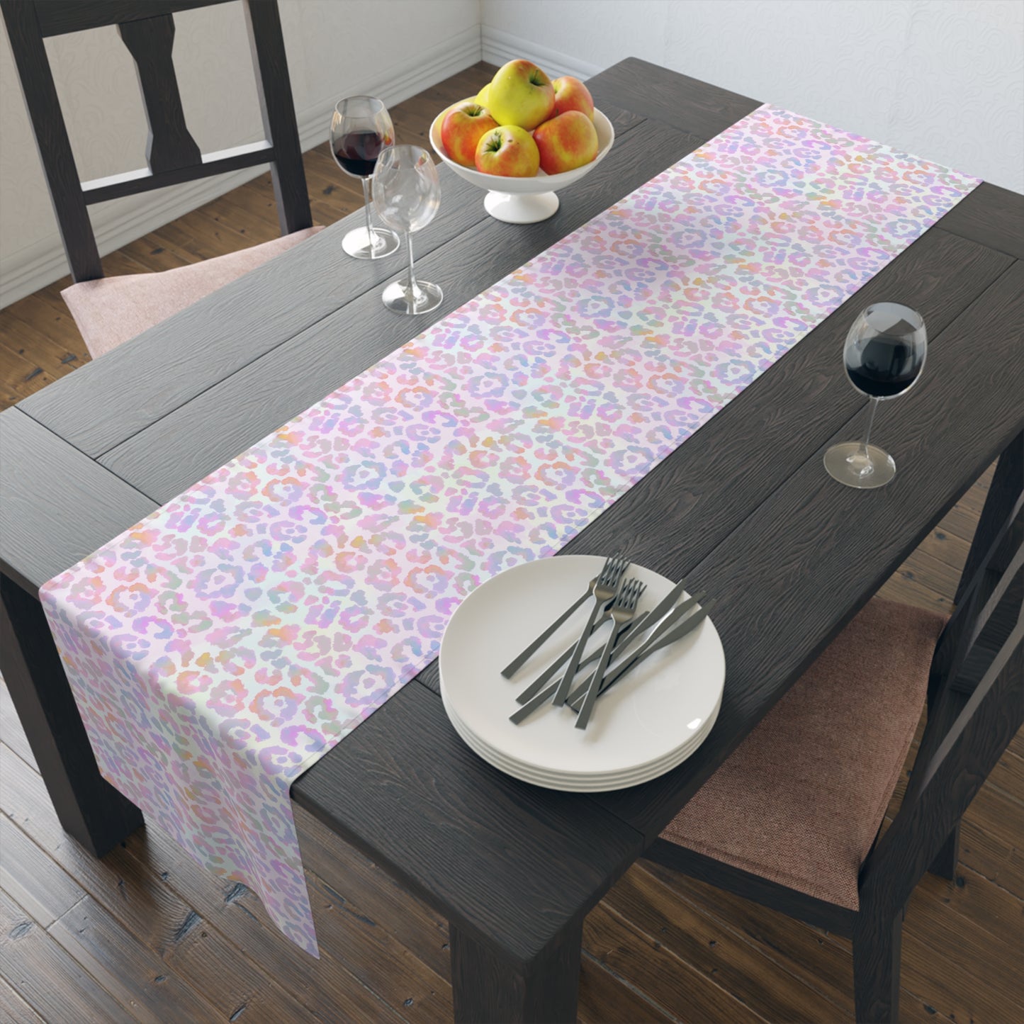 Leopard Print Table Runner - Bold Exotic Elegance, Cotton Twill or Polyester - Perfect for Safari & Glamorous Home Decor