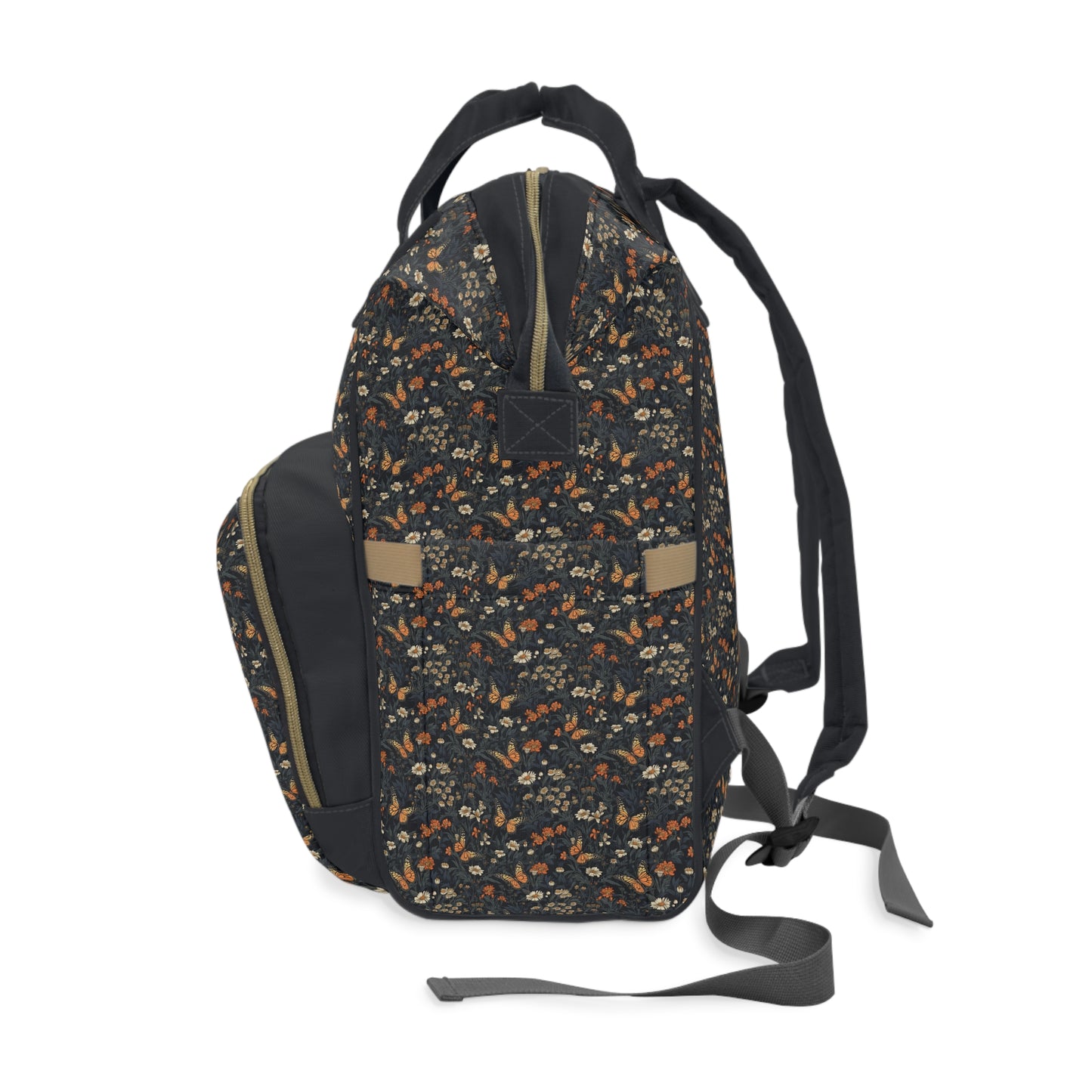 Elegant Butterfly Diaper Backpack - Lightweight & Durable Nylon Baby Bag with Beautiful Butterfly Motifs, Ideal for On-The-Go Parents