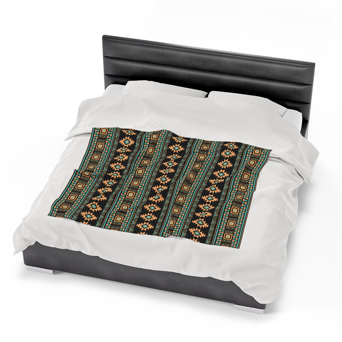 Aztec Velveteen Plush Blanket | Soft, Luxurious, Cultural, and Comforting | Available in Multiple Sizes