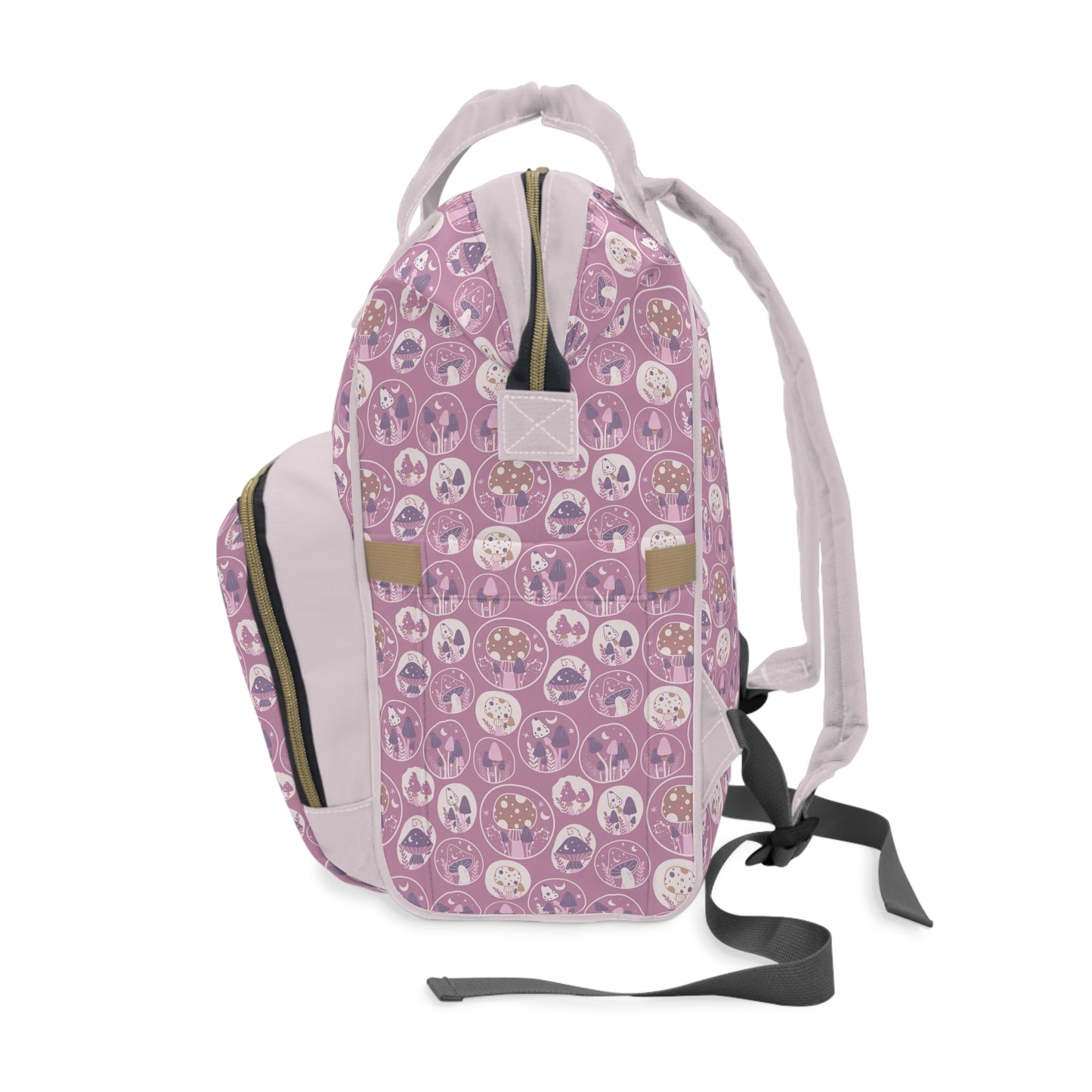 Magical Mushroom Diaper Backpack - Unique Nature-Inspired Nappy Bag for Eco-Conscious Parents, Organized & Multifunctional Baby Bag
