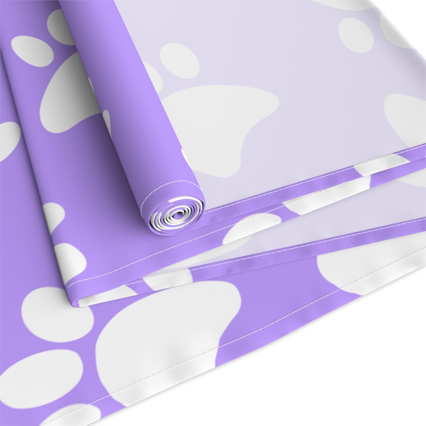 Paw Print Table Runner - Cozy Pet-Themed Decor, Cotton Twill or Polyester - Perfect for Animal Lovers