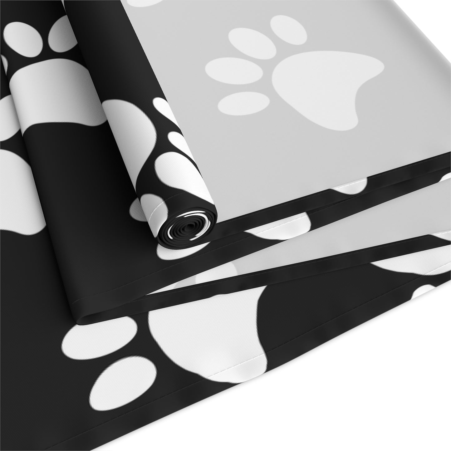 Paw Print Table Runner - Cozy Pet-Themed Decor, Cotton Twill or Polyester - Perfect for Animal Lovers