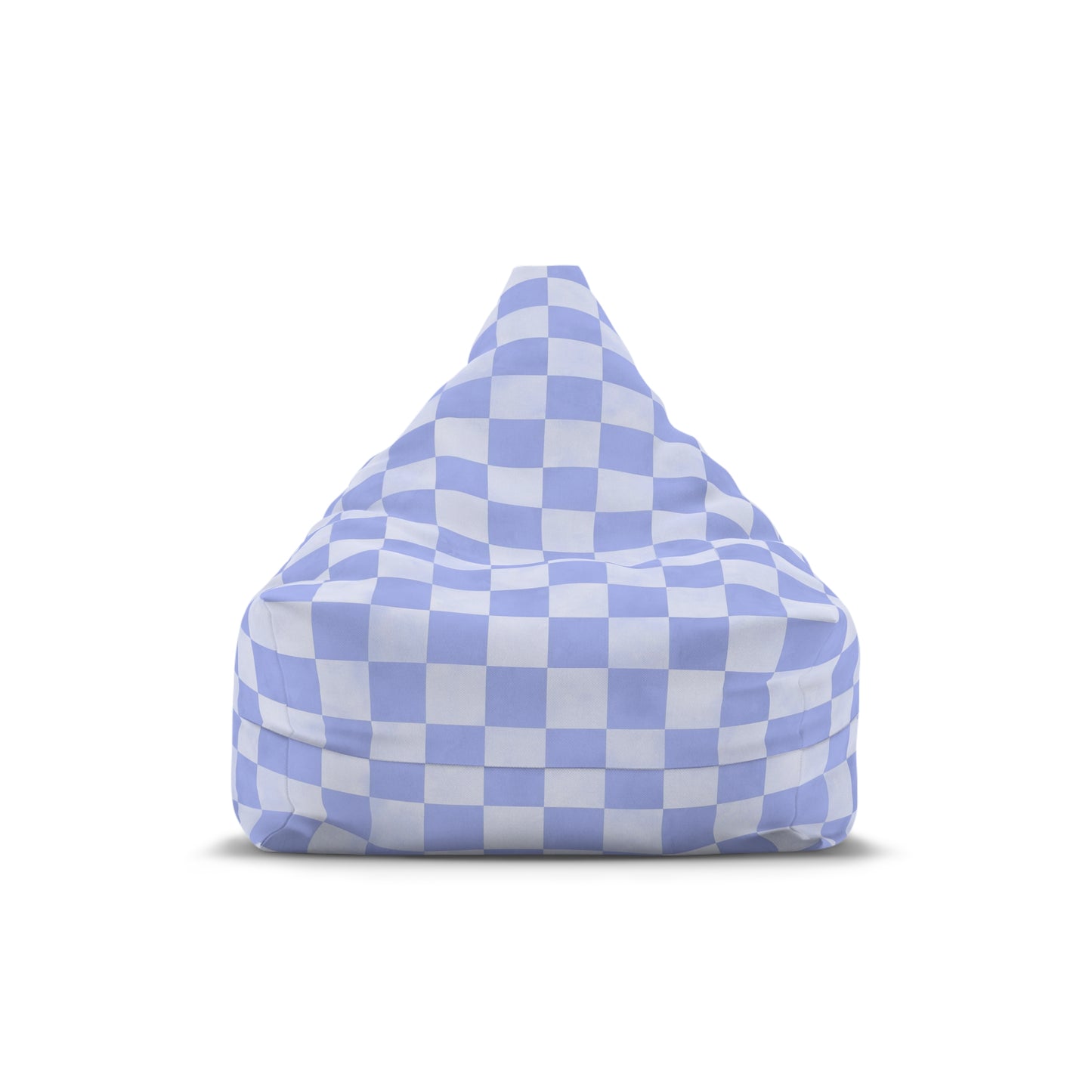 Pastel Checkers Bean Bag Chair Cover - Soft-Touch Polyester Slipcover with Secure Zip