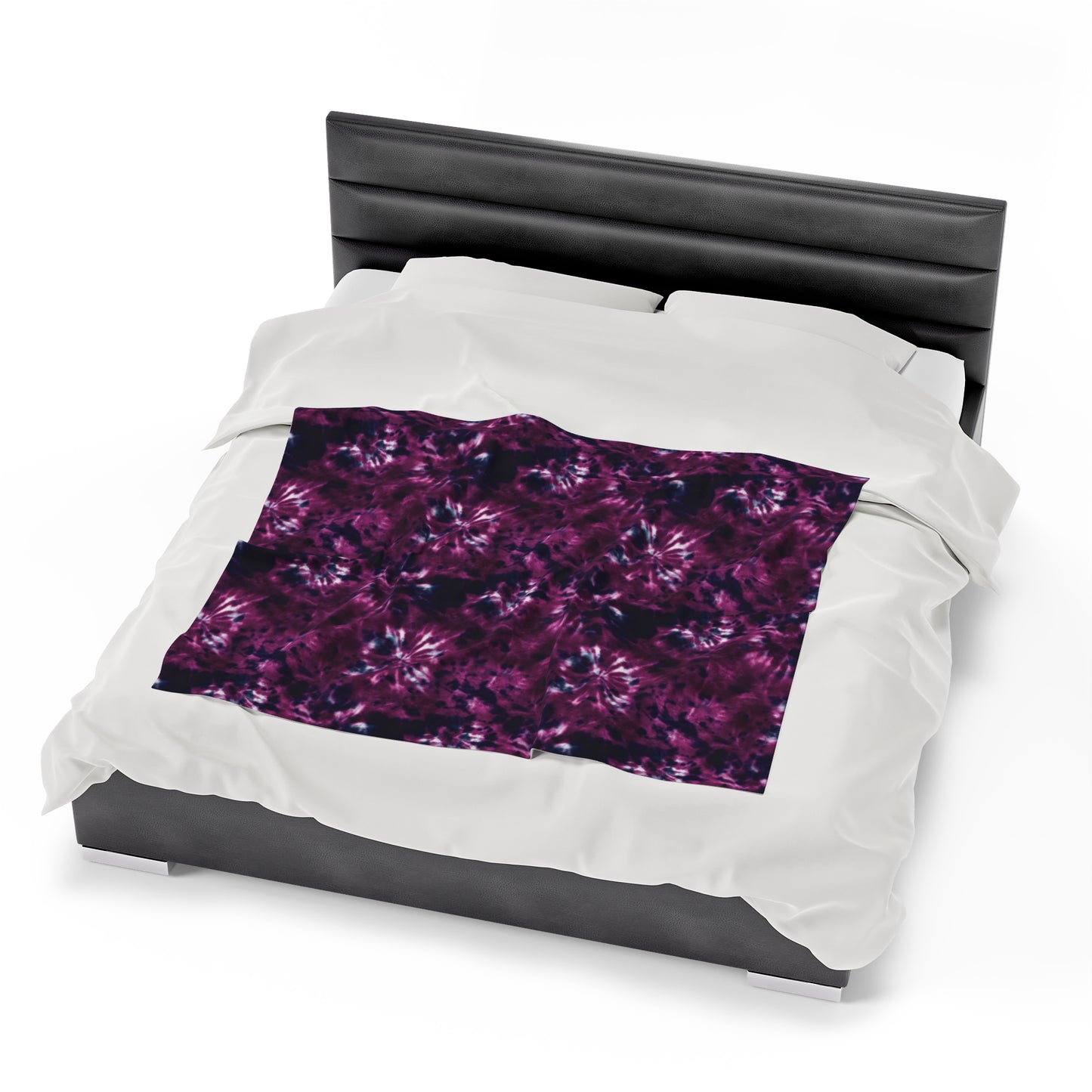 Tie Dye Velveteen Plush Blanket | Soft, Colorful, and Comforting | Available in Multiple Sizes