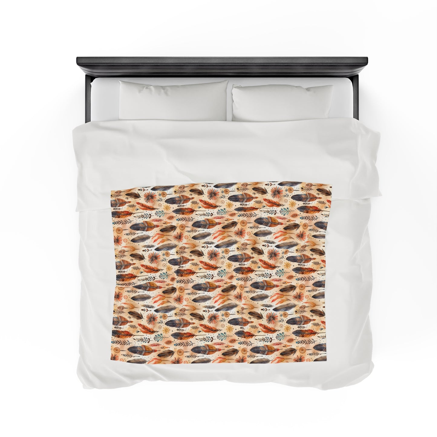 Aztec Velveteen Plush Blanket | Soft, Luxurious, Cultural, and Comforting | Available in Multiple Sizes