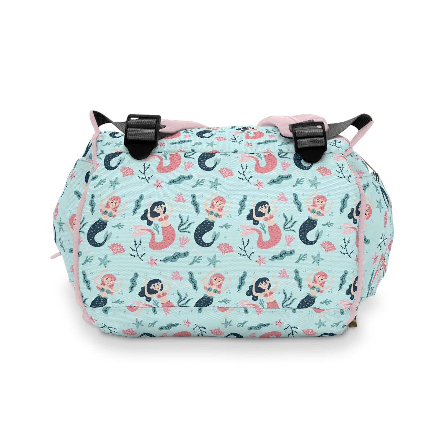 Mermaid Diaper Backpack - Magical & Multifunctional Nappy Bag with Ocean-Inspired Mermaid Patterns