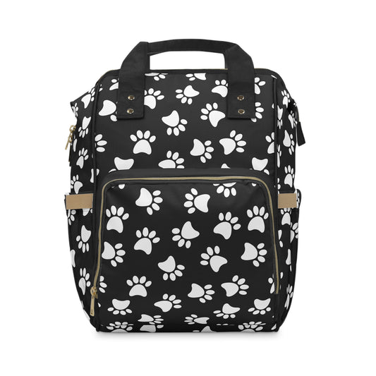 Paw Print Diaper Backpack - Cute & Durable Nappy Bag, Spacious Organized Design for Pet-Owning Parents