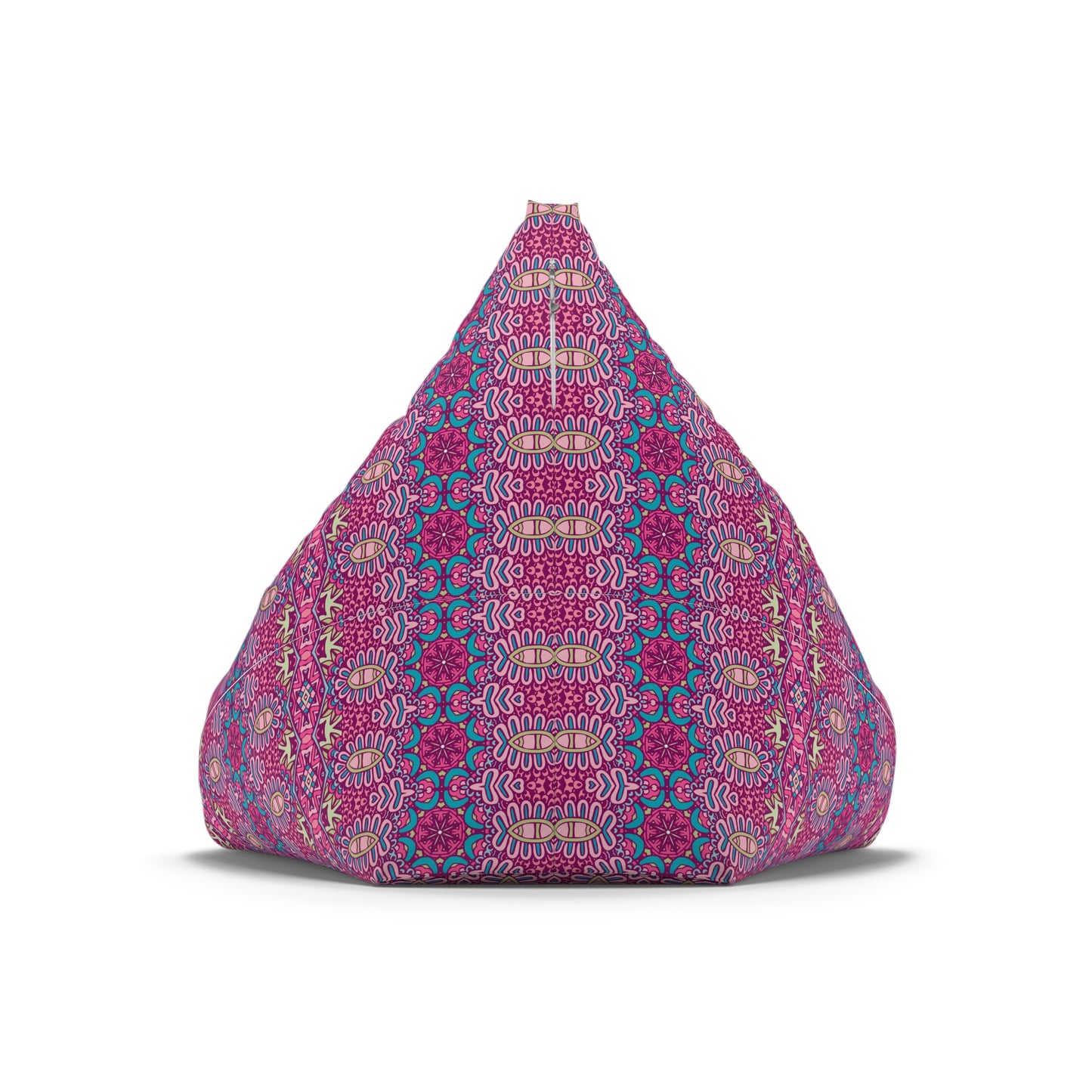 Mandala Bean Bag Chair Cover - Premium Polyester, Secure Zipper, 2 Sizes, Bohemian Design