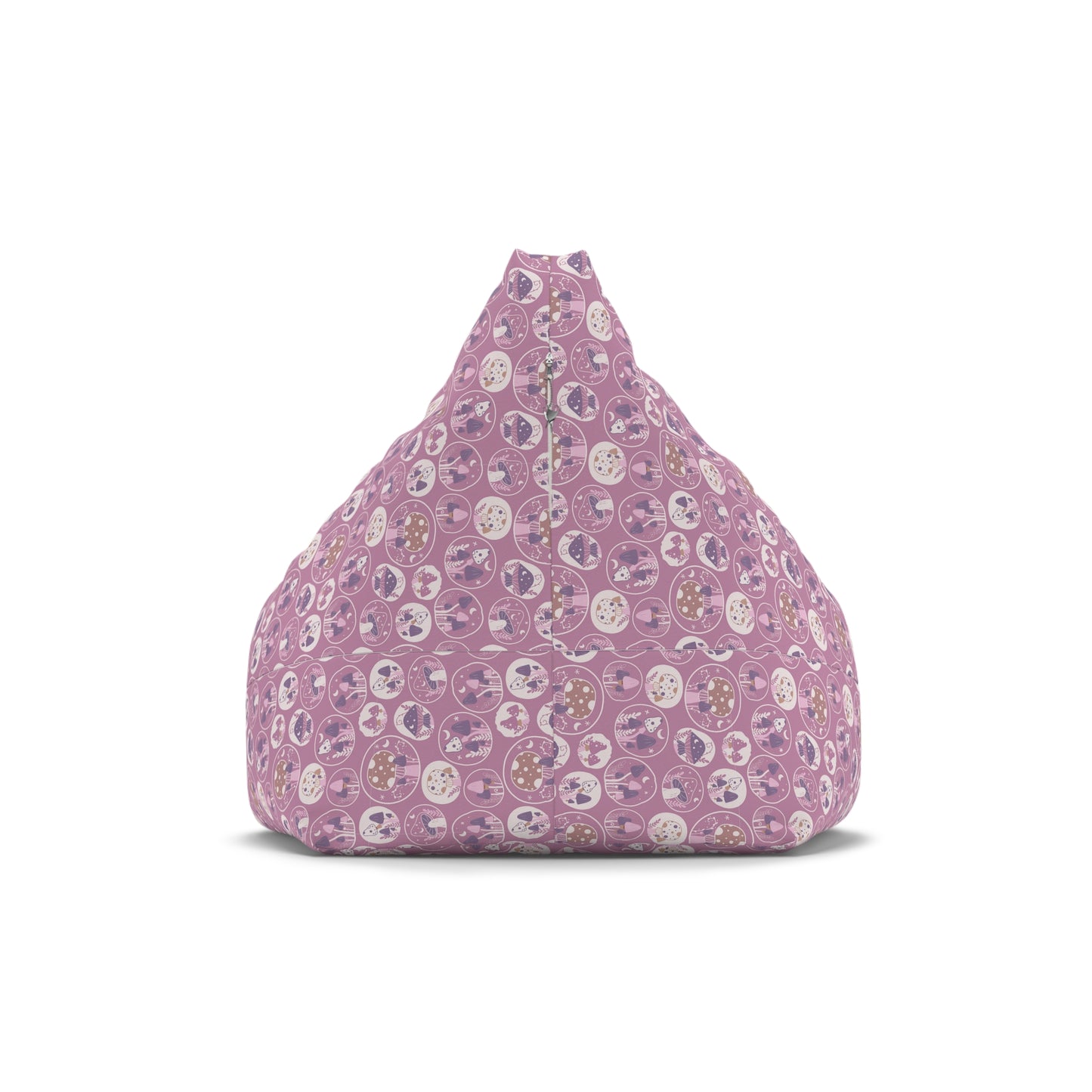 Mushroom Bean Bag Chair Cover - Durable Polyester, Locking Zipper, 2 Sizes