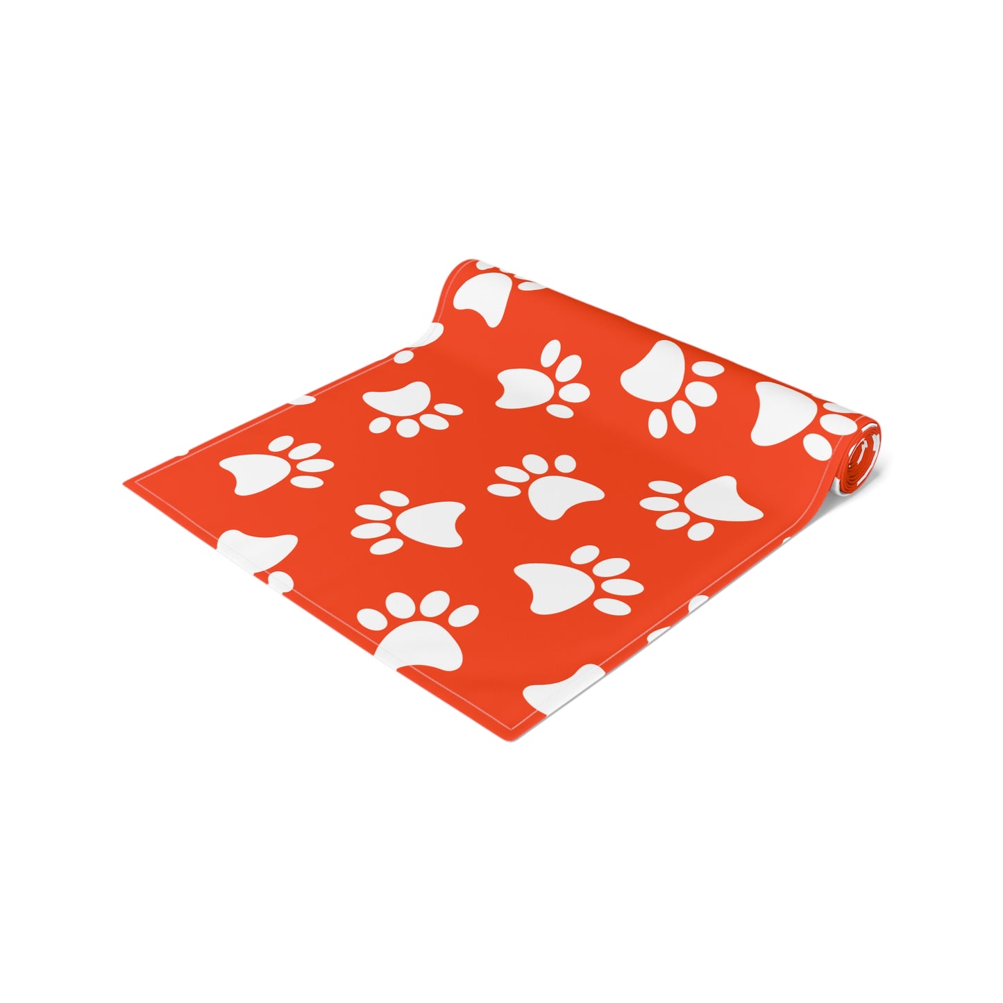 Paw Print Table Runner - Cozy Pet-Themed Decor, Cotton Twill or Polyester - Perfect for Animal Lovers