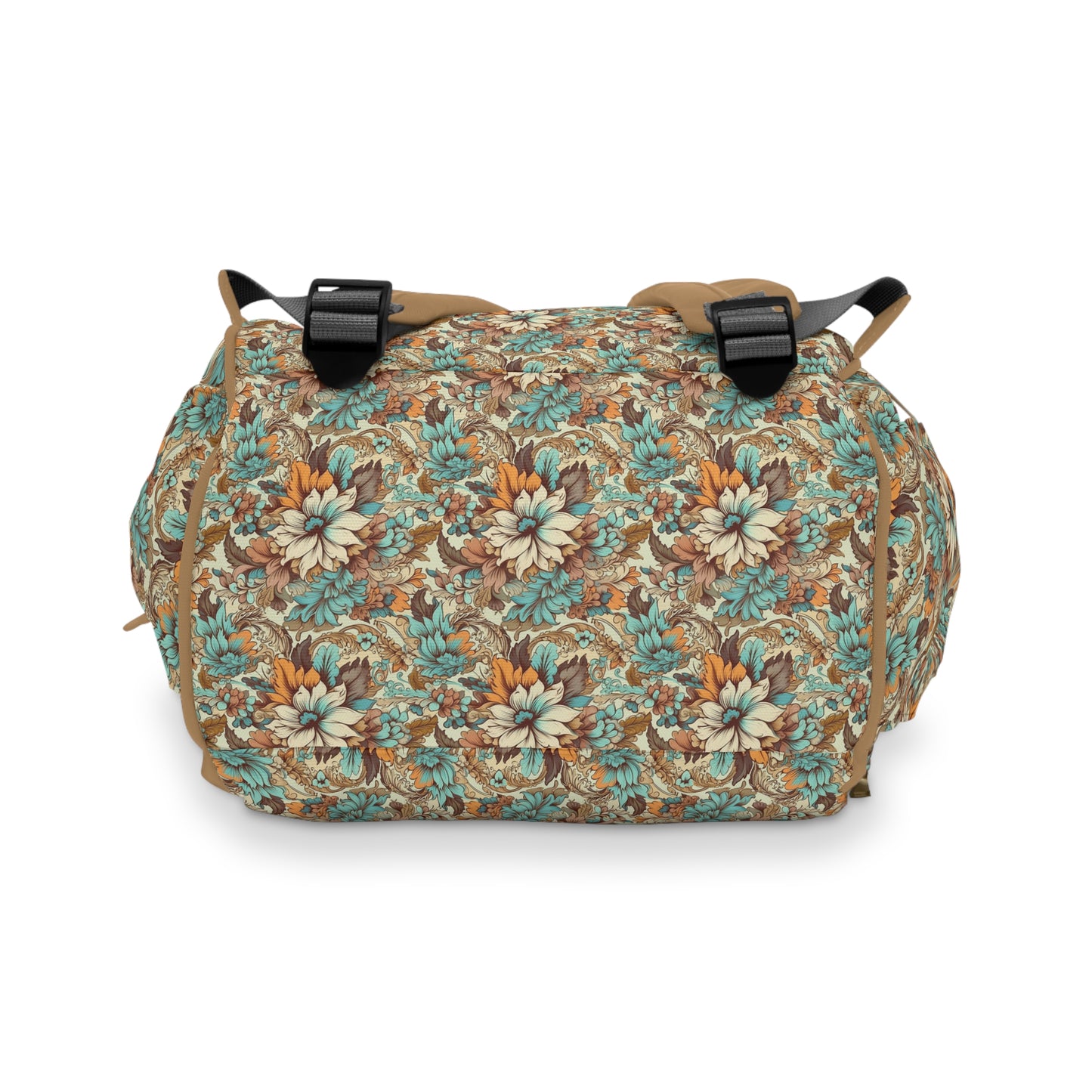 Boho Floral Diaper Backpack - Multifunctional & Spacious Floral Baby Bag for Trendy Parents