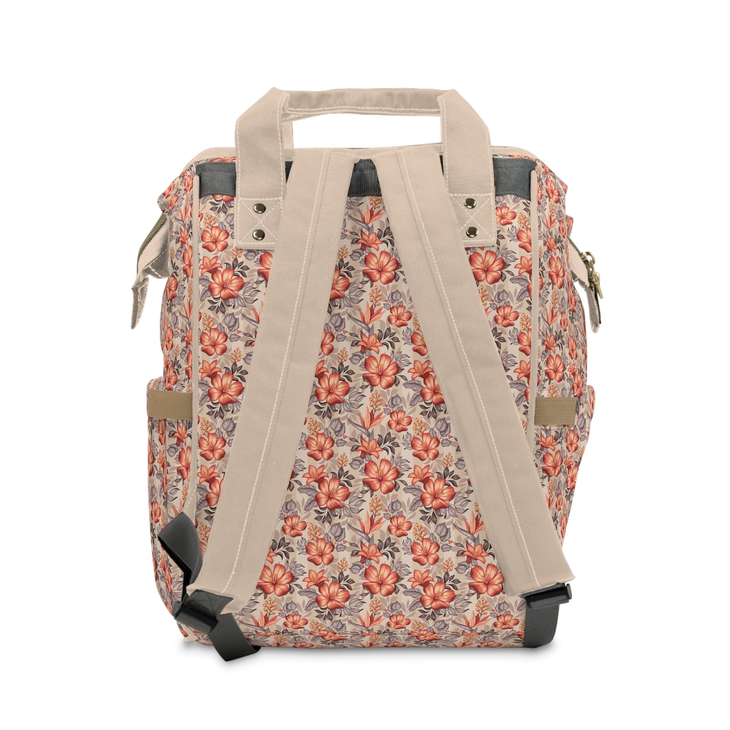 Boho Floral Diaper Backpack - Multifunctional & Spacious Floral Baby Bag for Trendy Parents