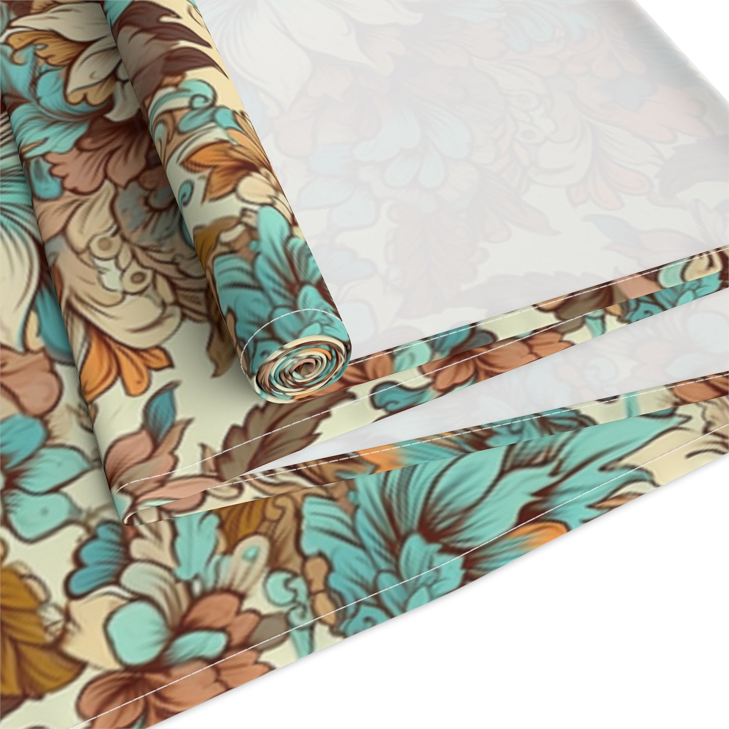Boho Floral Table Runner - Vibrant Designs in Cotton Twill or Polyester - Ideal for Natural Home Decor