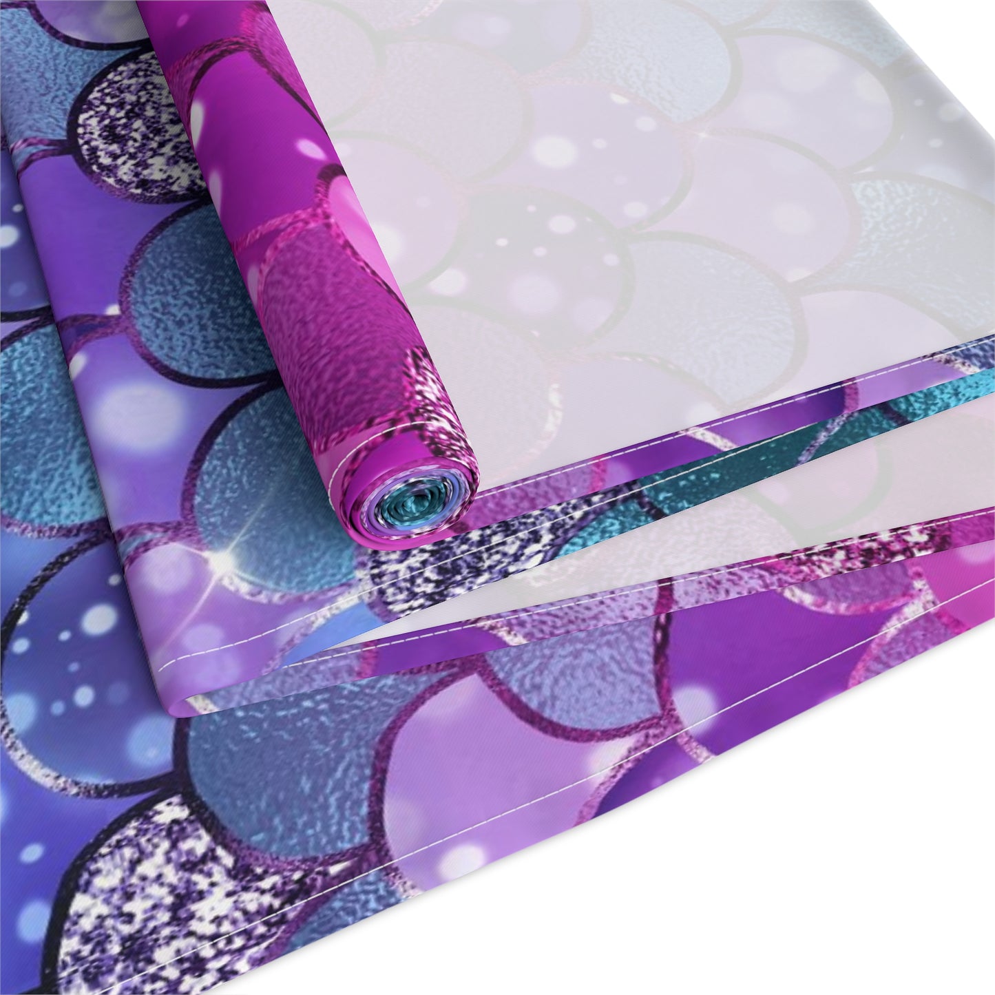Mermaid Print Table Runner - Mystical Sea Charm, Cotton Twill or Polyester - Perfect for Enchanting Home Decor