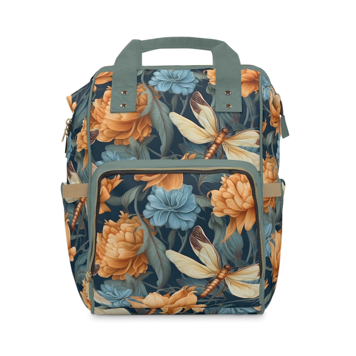 Dragonfly Diaper Backpack - Elegant & Functional Baby Bag with Cool Dragonfly Design, Ideal for Nature-Loving Parents