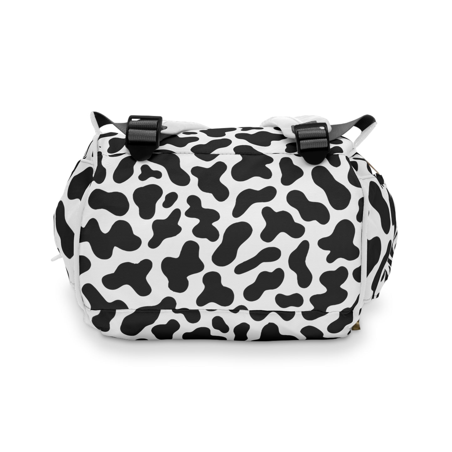 Trendy Cow Print Diaper Backpack - Durable Baby Bag with Unique Cow Pattern, Spacious Nappy Bag for Fashion-Forward Parents