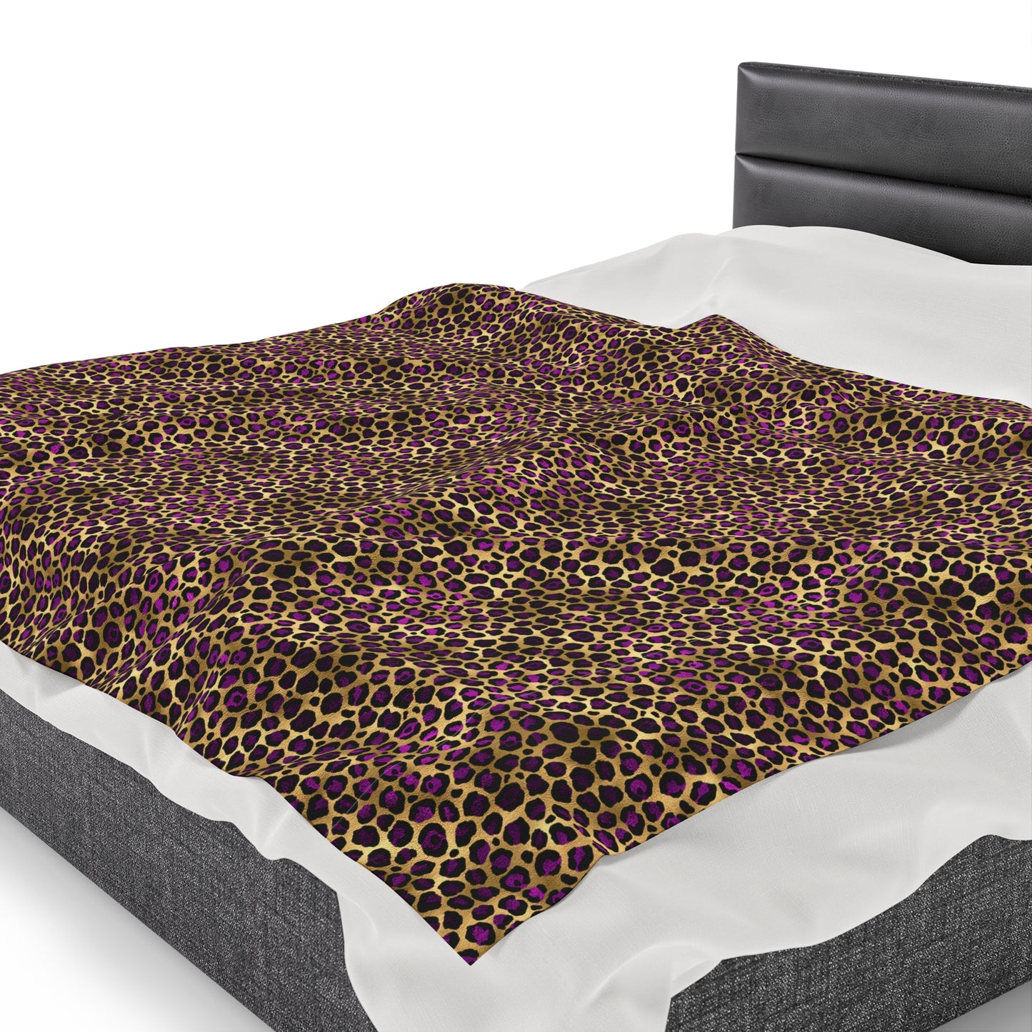 Leopard Velveteen Plush Blanket | Soft, Exotic, Luxurious and Comforting | Available in Multiple Sizes