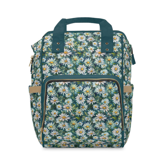 Daisy Diaper Backpack - Charming & Multifunctional Baby Bag with Daisy Patterns, Perfect for Nature-Loving Parents