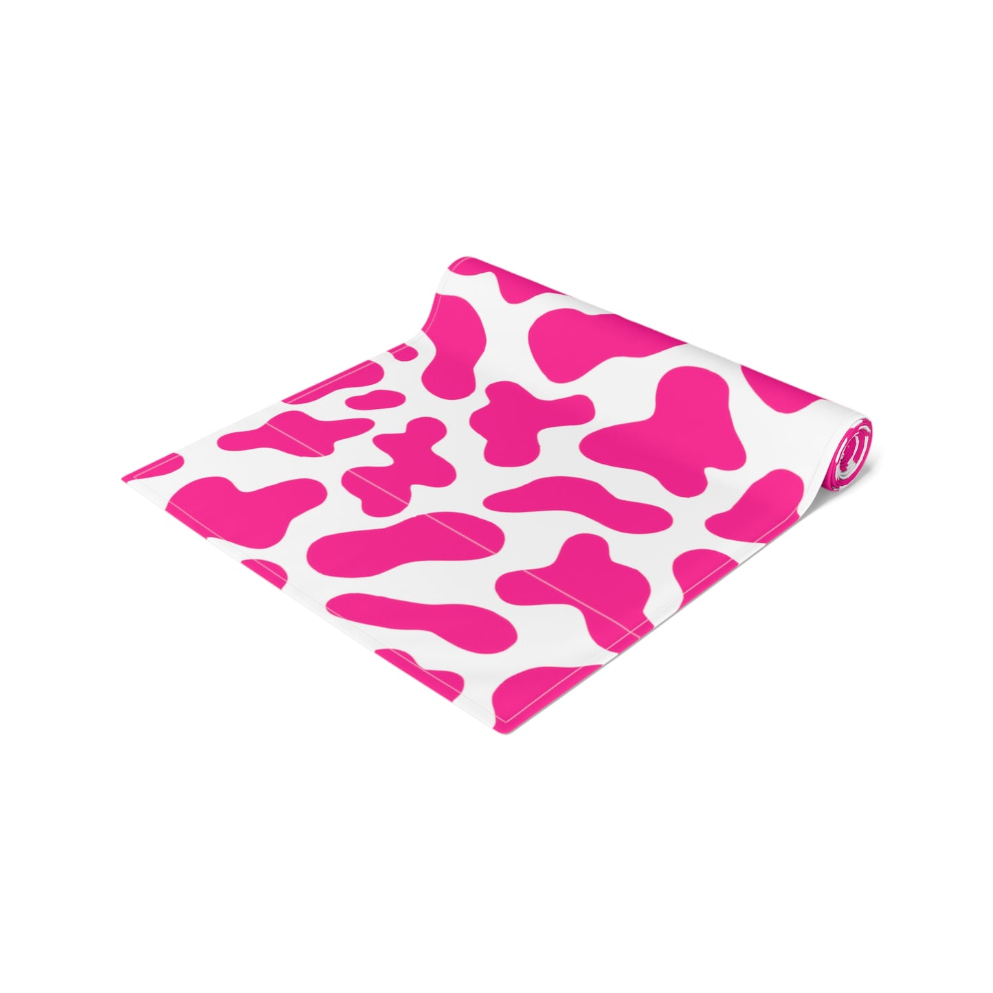 Cow Print Table Runner - Chic Farmhouse Style, Available in Cotton Twill or Polyester - Elevate Your Home Decor