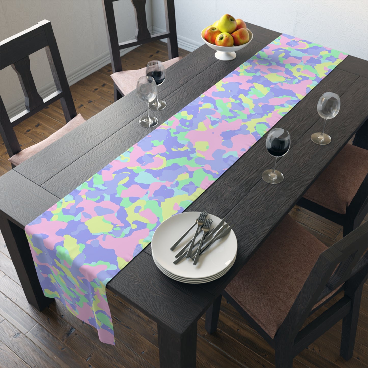 Camouflage Table Runner - Durable Cotton Twill or Polyester - Perfect for Outdoor Enthusiasts & Home Decor