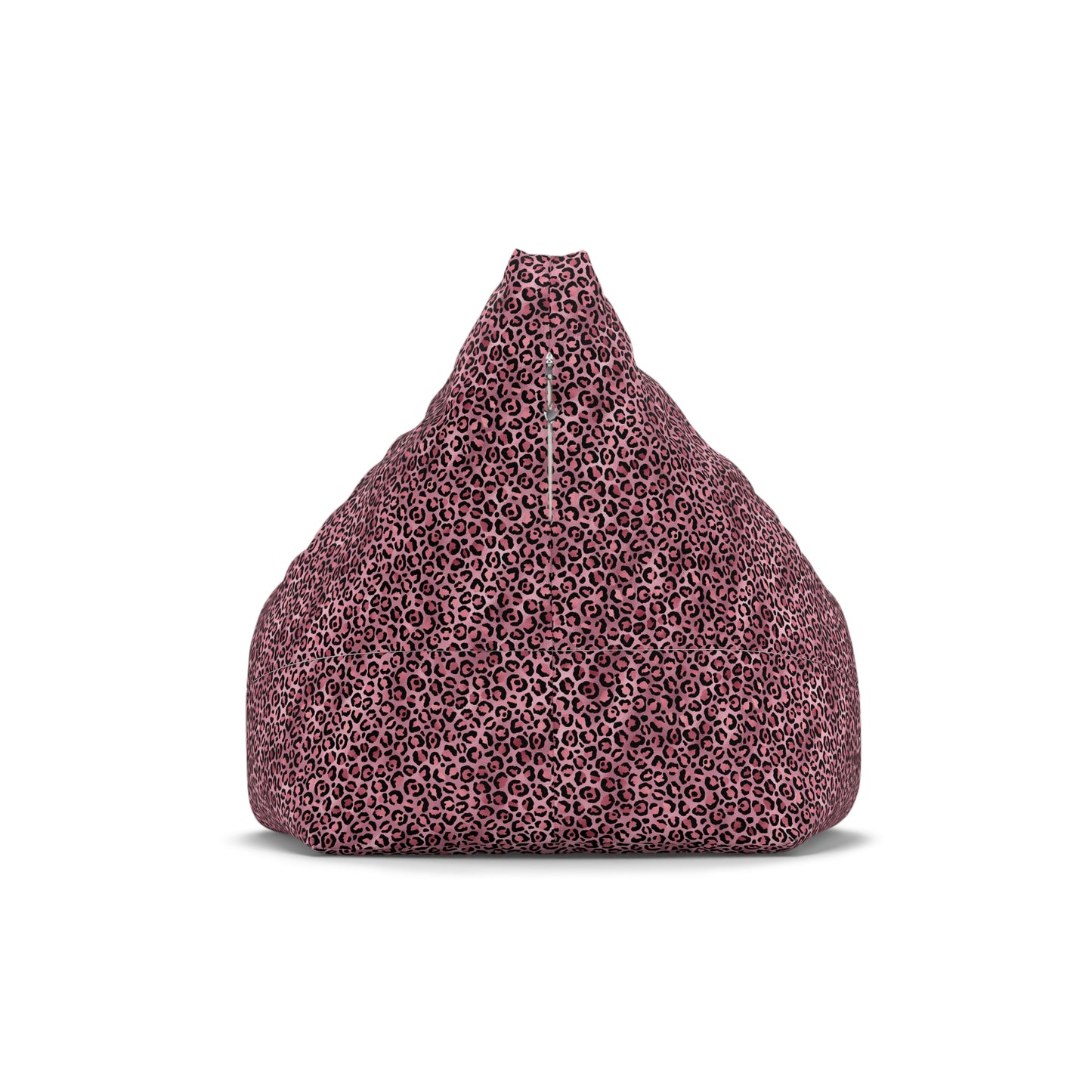 Leopard Print Bean Bag Chair Cover - Exotic High-Quality Polyester Slipcover with Secure Zip